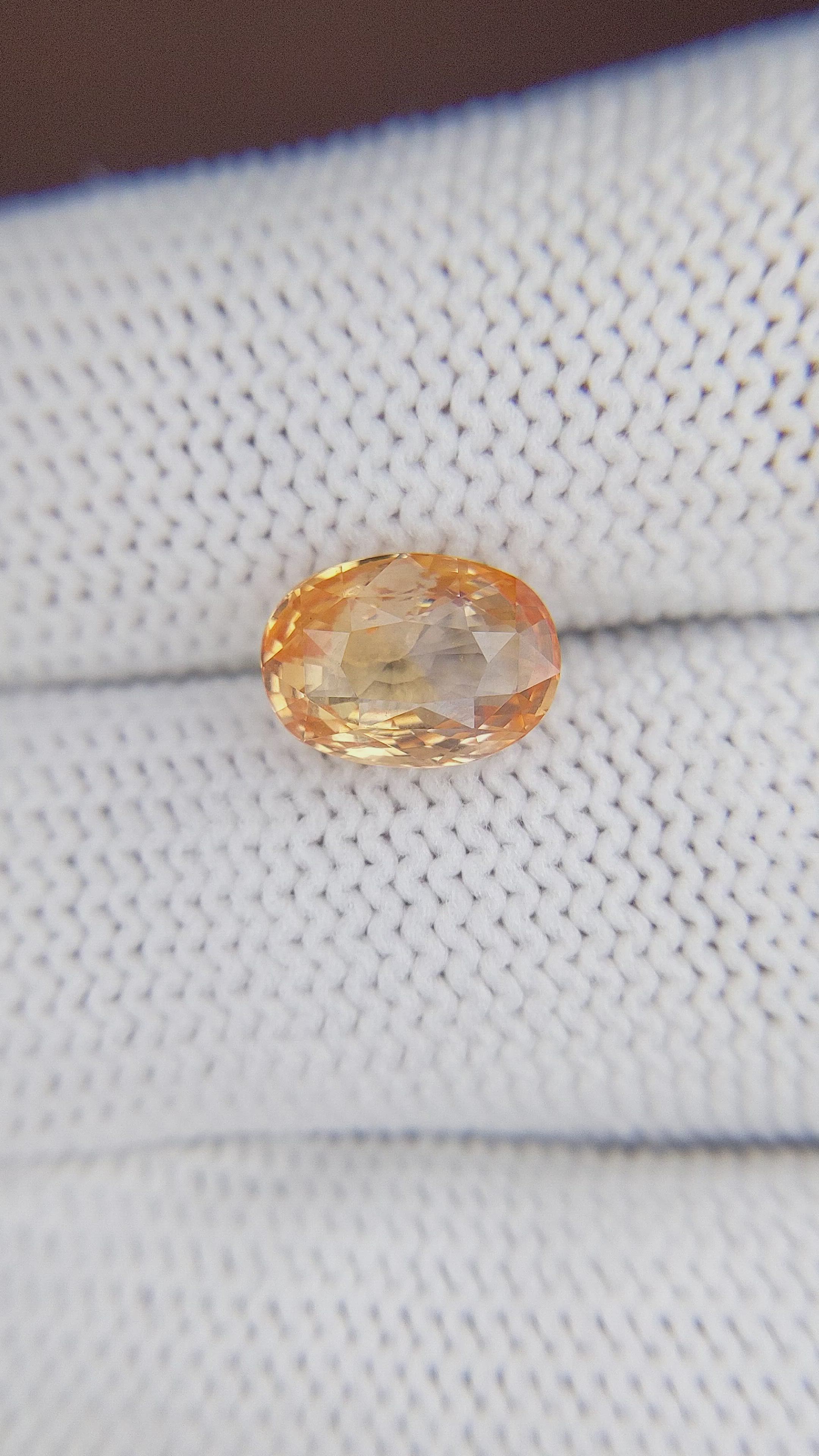 3.04 Ct. Padparadscha Sapphire from Africa Size Video
