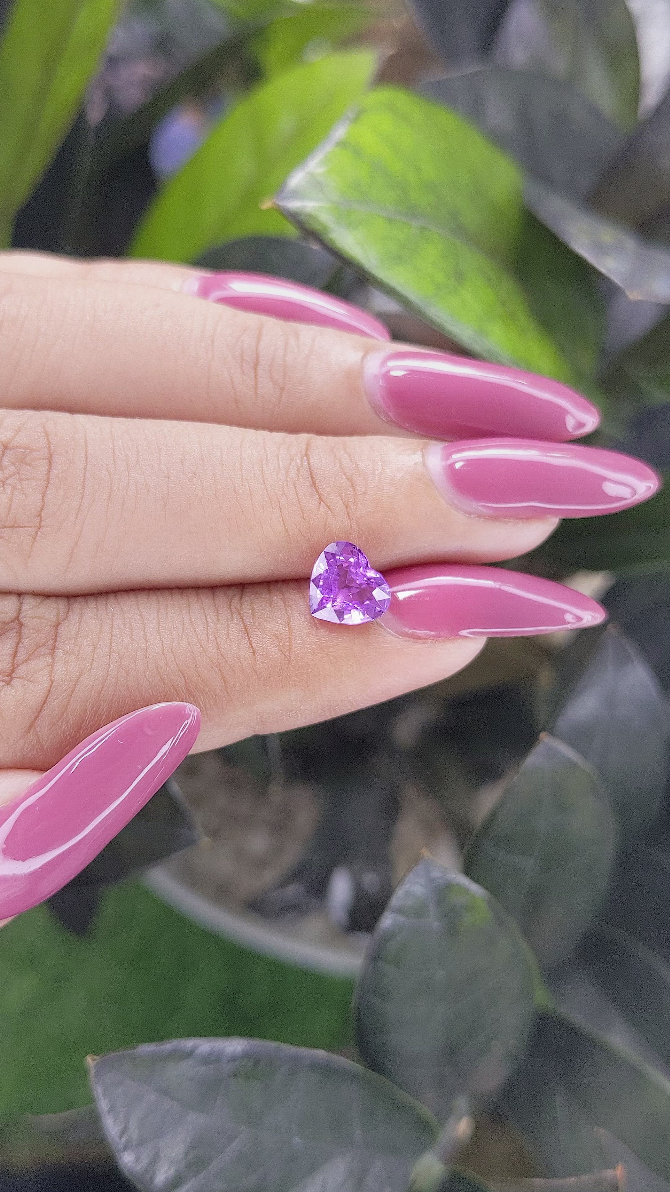 1.53 Ct. Purple Sapphire from Africa Size Video