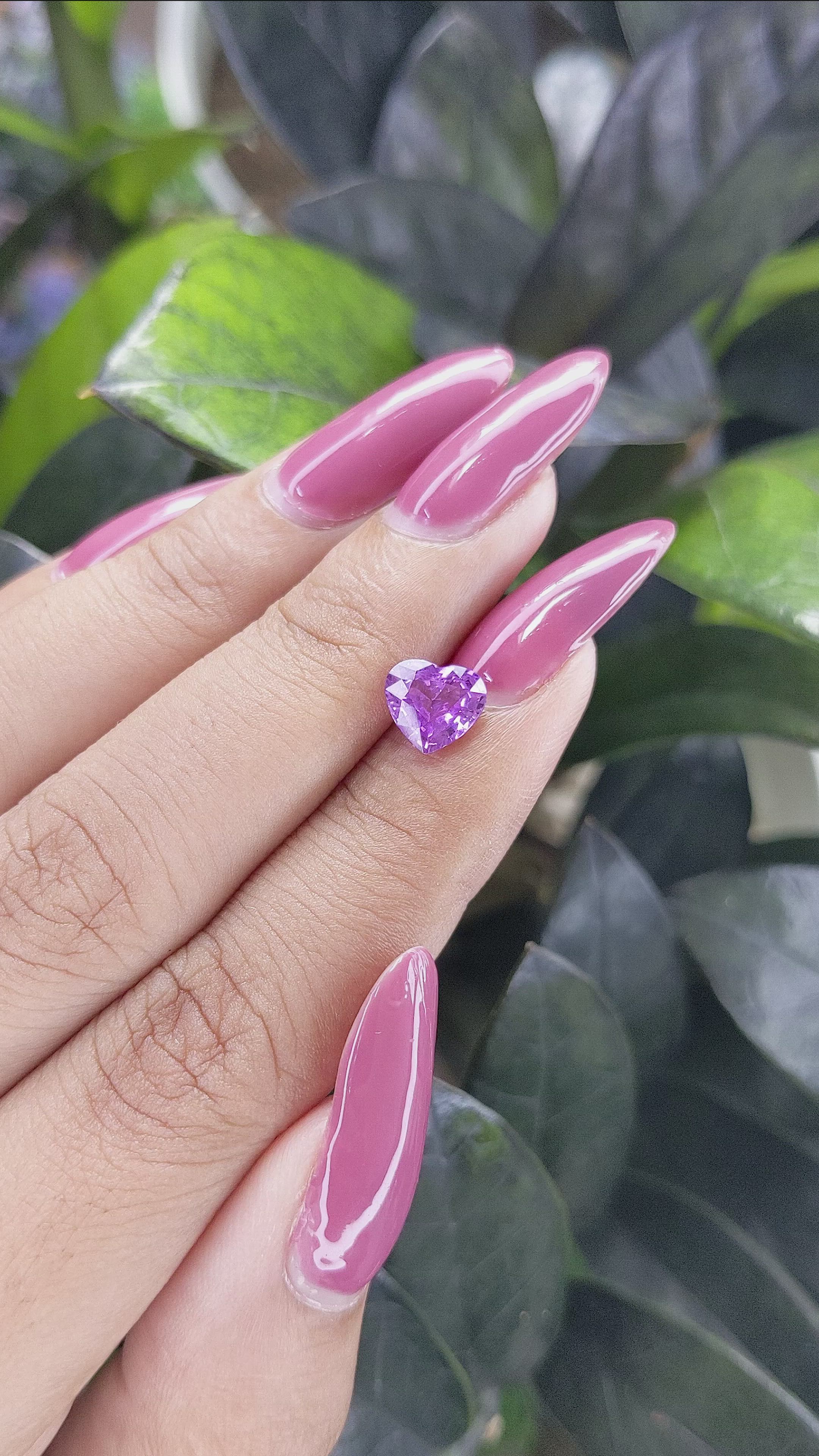 1.53 Ct. Purple Sapphire from Africa Size Video