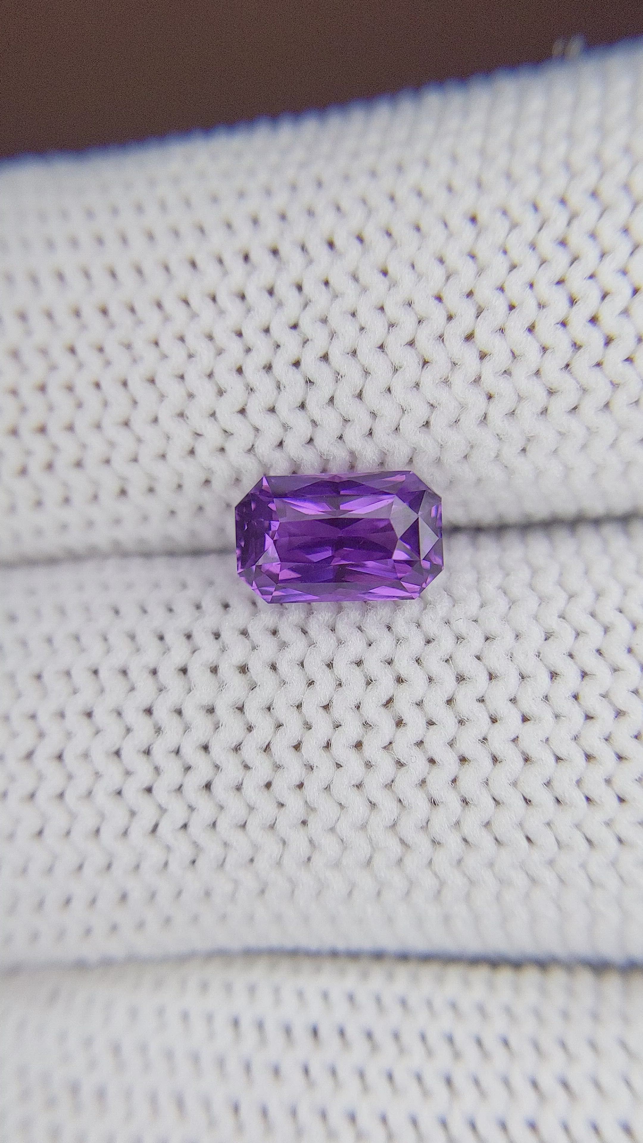 2.01 Ct. Purple Sapphire from Africa Size Video