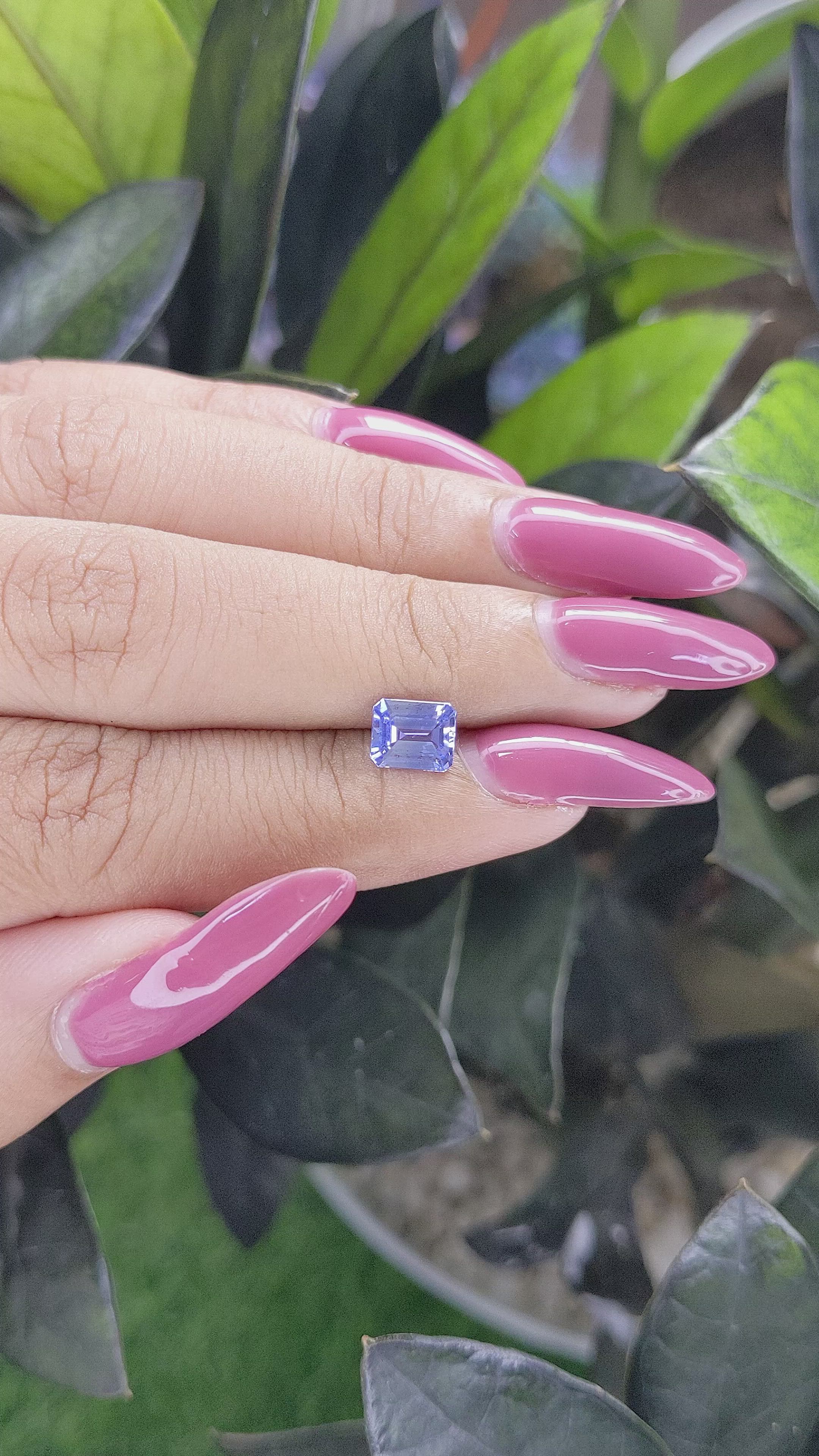 1.16 Ct. Blue Sapphire from Africa Size Video