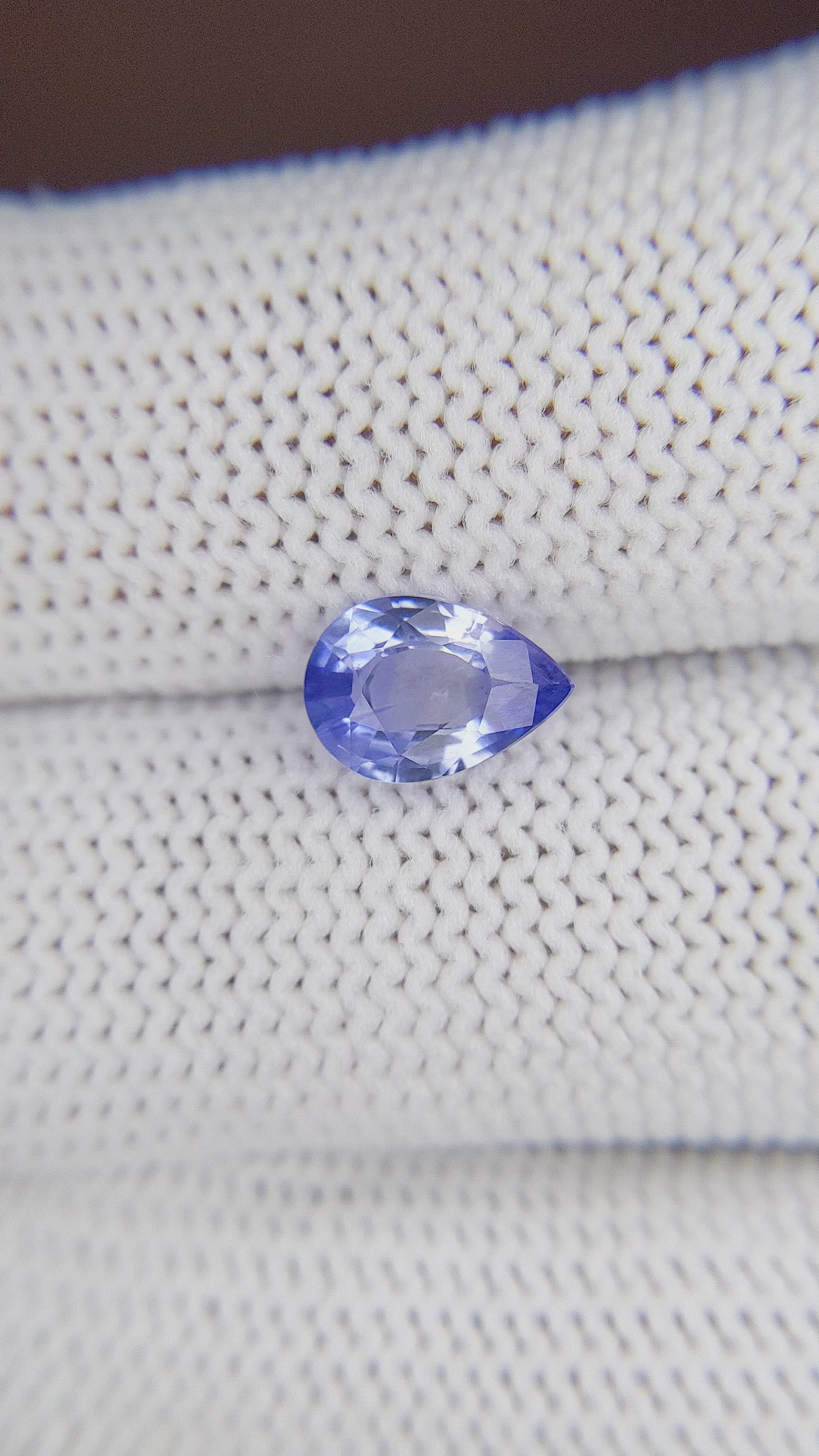 1.37 Ct. Bi Color Sapphire from Africa Size Video