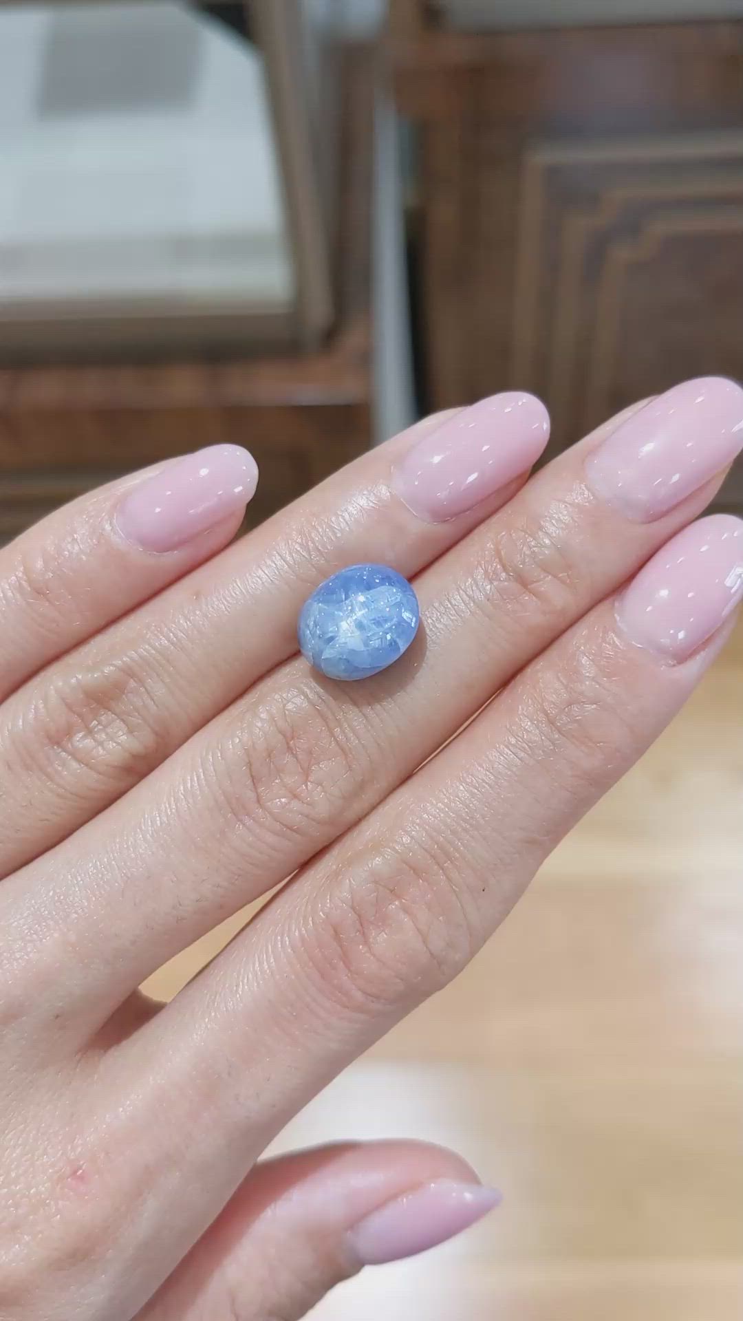 9.60 Ct. Blue Star Sapphire from Burma (Myanmar) Size Video