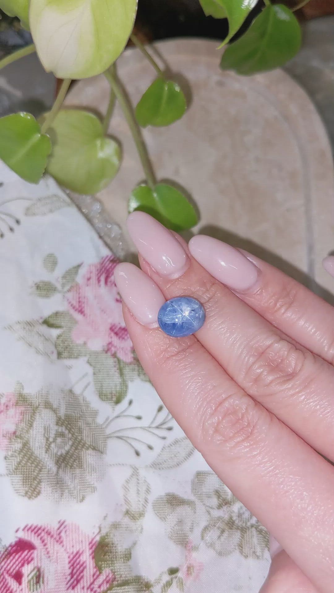 9.60 Ct. Blue Star Sapphire from Burma (Myanmar) Size Video