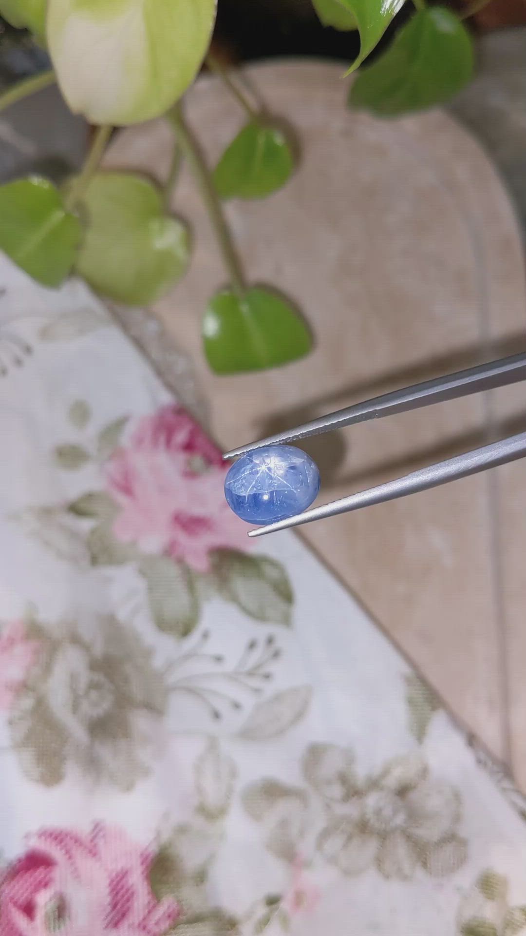 9.60 Ct. Blue Star Sapphire from Burma (Myanmar) Size Video