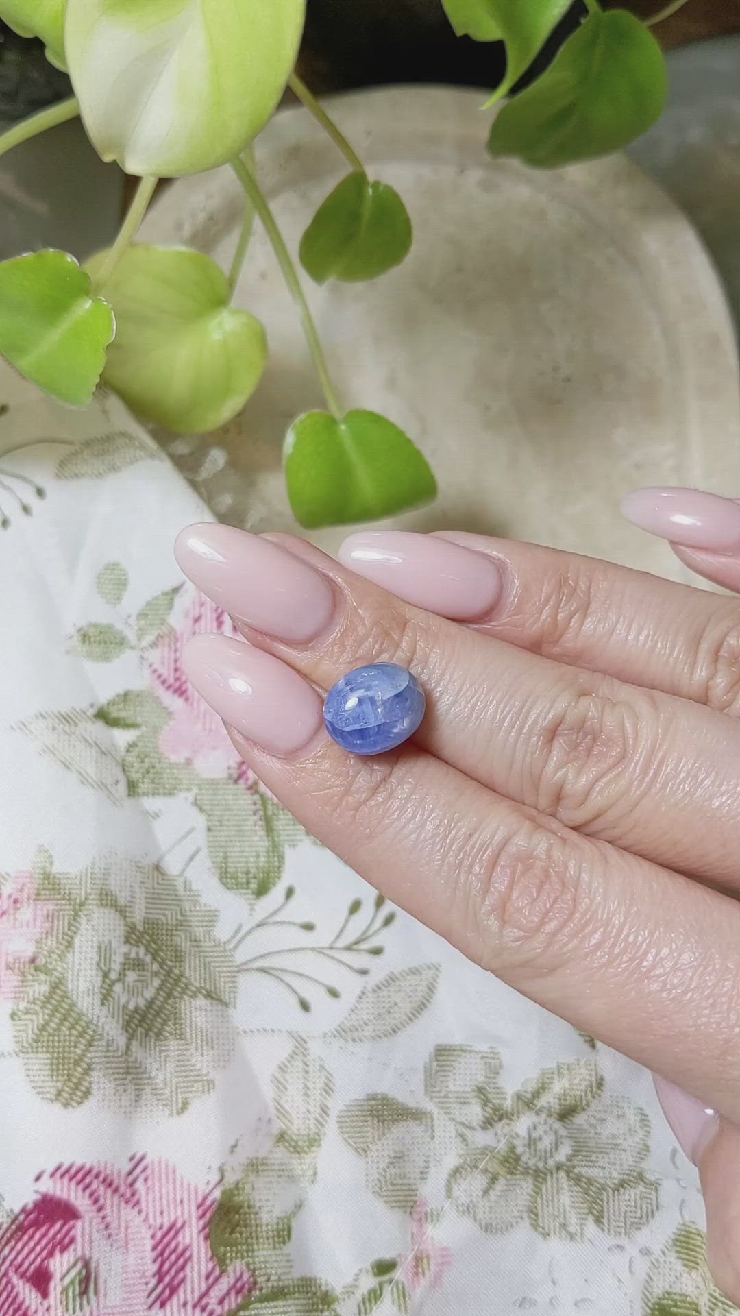 9.60 Ct. Blue Star Sapphire from Burma (Myanmar) Size Video
