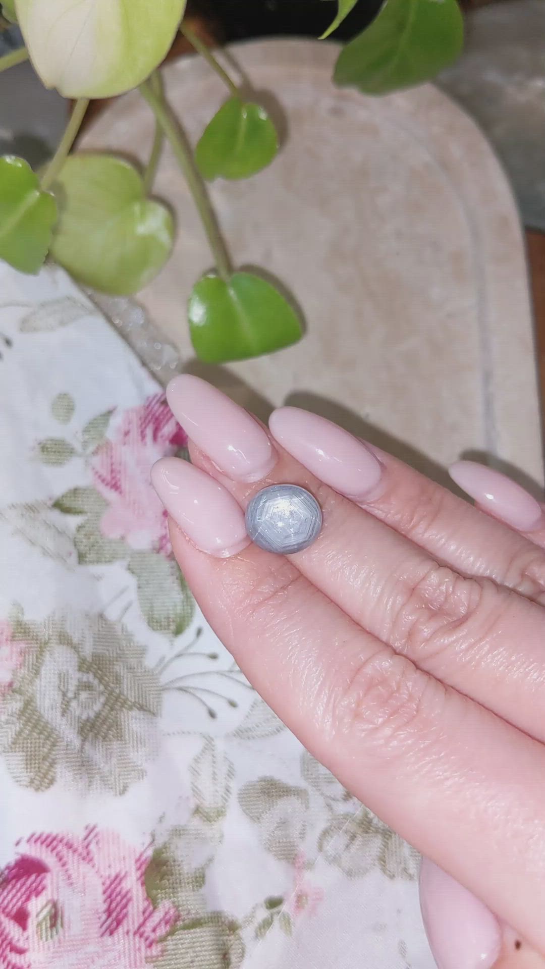 9.27 Ct. Grey Star Sapphire from Burma (Myanmar) Size Video