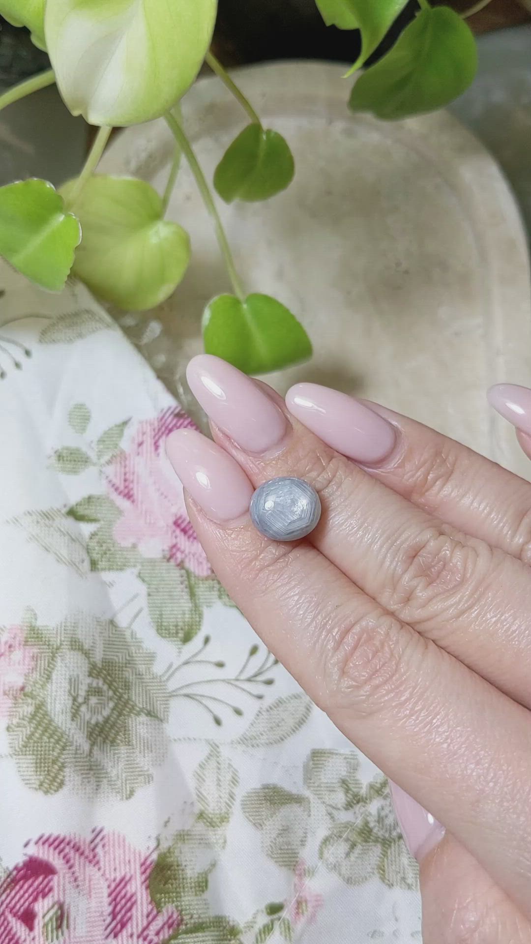 9.27 Ct. Grey Star Sapphire from Burma (Myanmar) Size Video