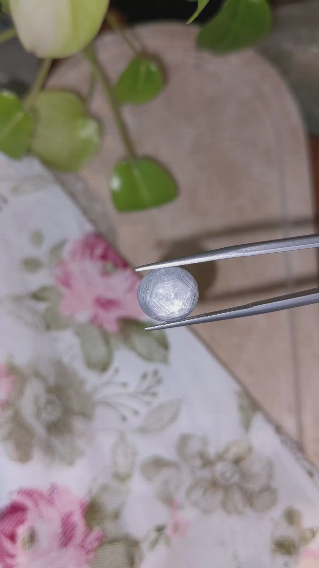 9.27 Ct. Grey Star Sapphire from Burma (Myanmar) Size Video