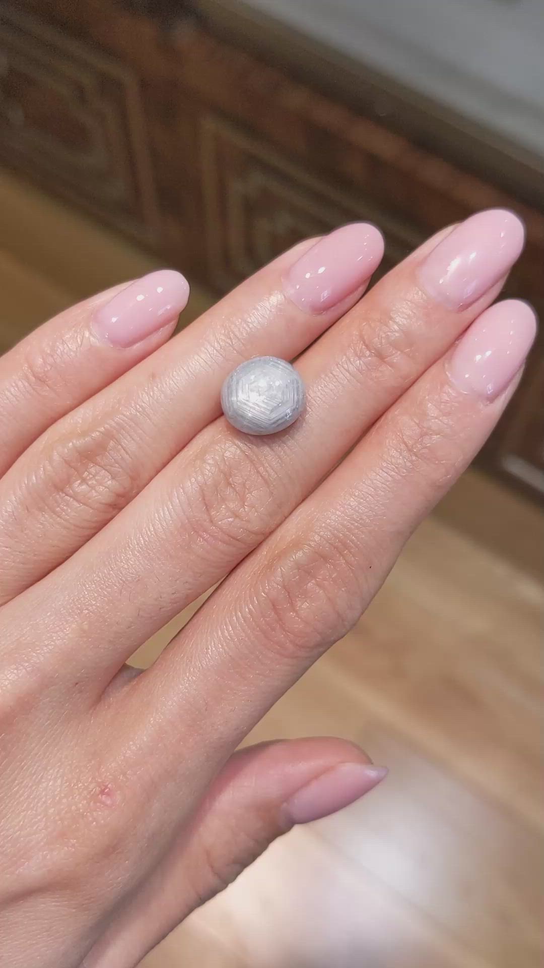 9.27 Ct. Grey Star Sapphire from Burma (Myanmar) Size Video