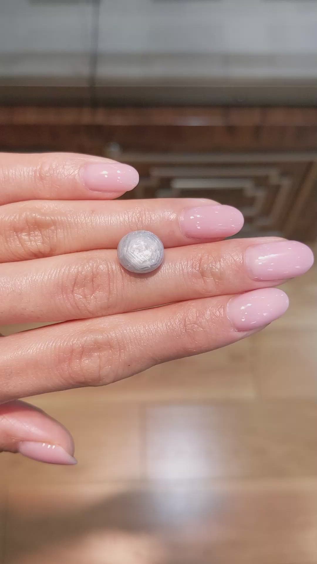 9.27 Ct. Grey Star Sapphire from Burma (Myanmar) Size Video