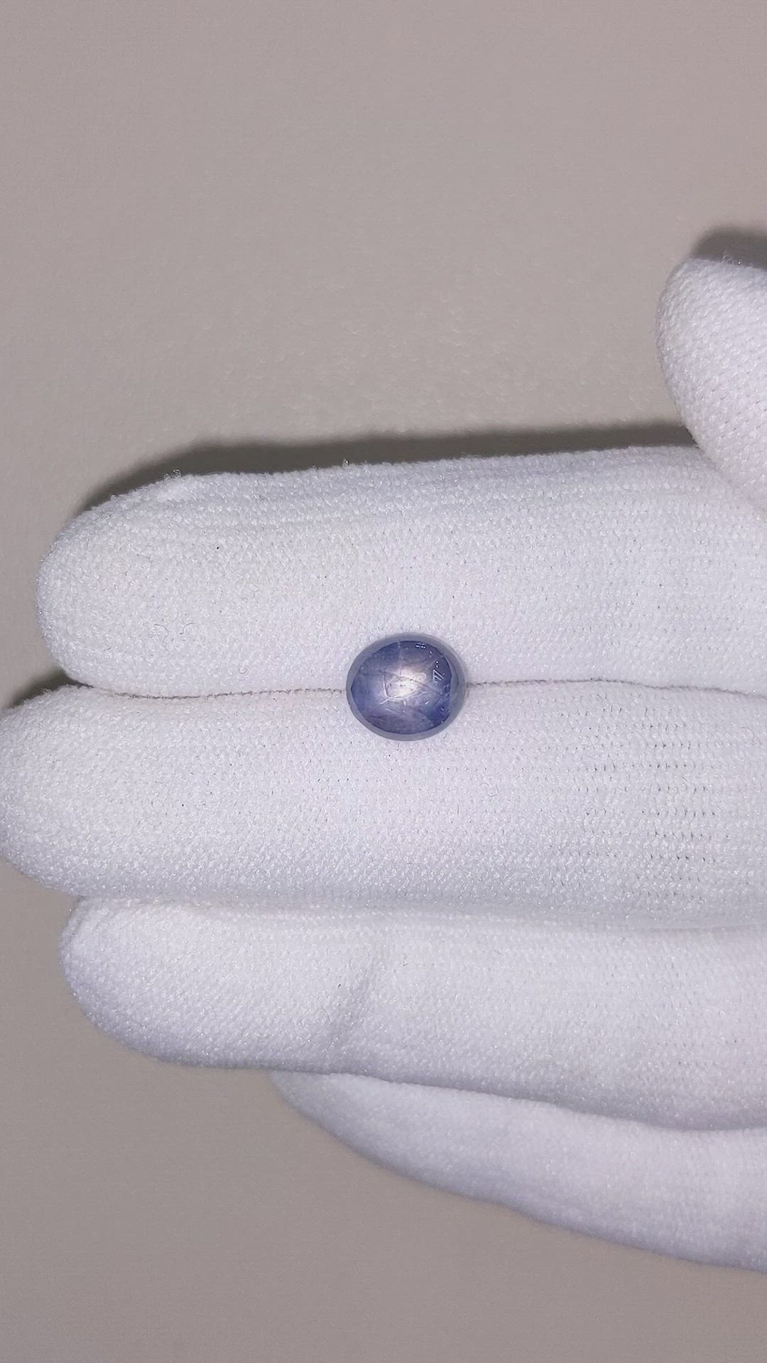 2.33 Ct. Bluish Grey Star Sapphire from Burma (Myanmar) Size Video