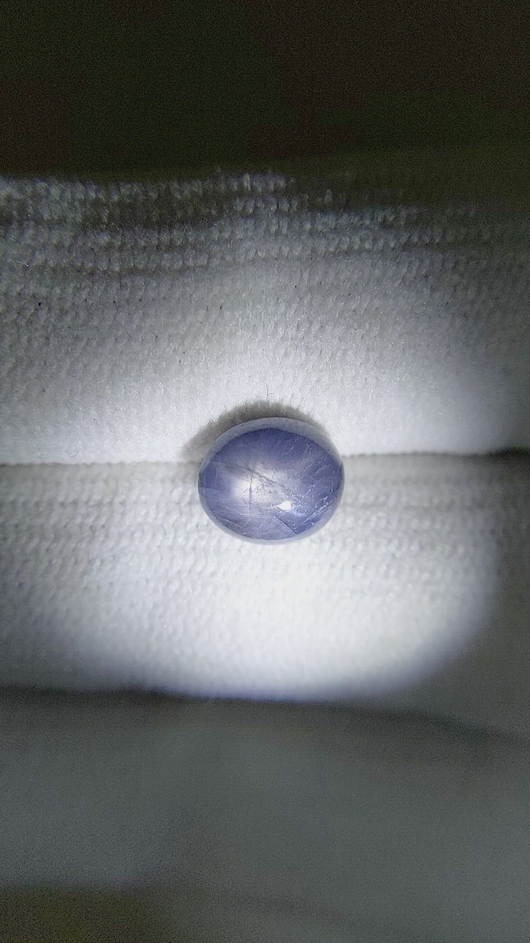 2.33 Ct. Bluish Grey Star Sapphire from Burma (Myanmar) Size Video