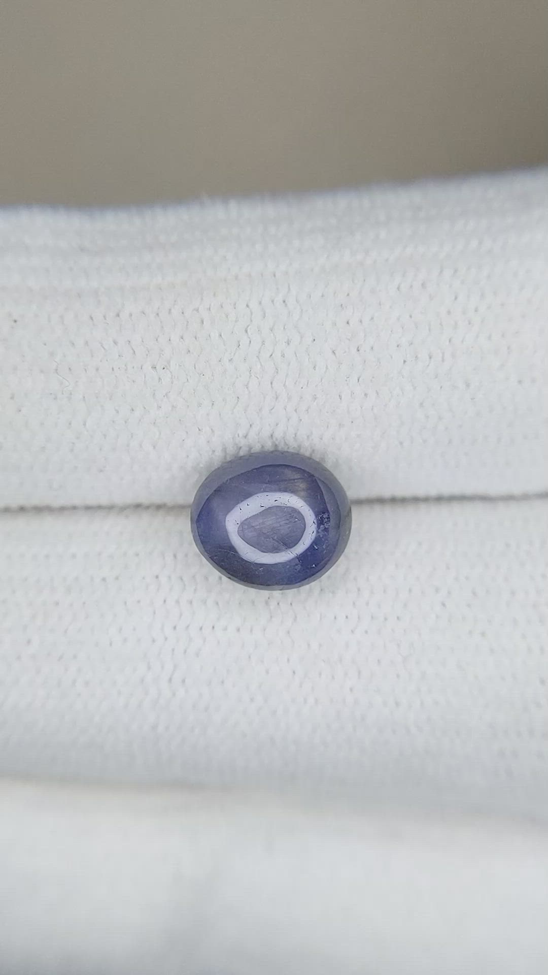 2.33 Ct. Bluish Grey Star Sapphire from Burma (Myanmar) Size Video