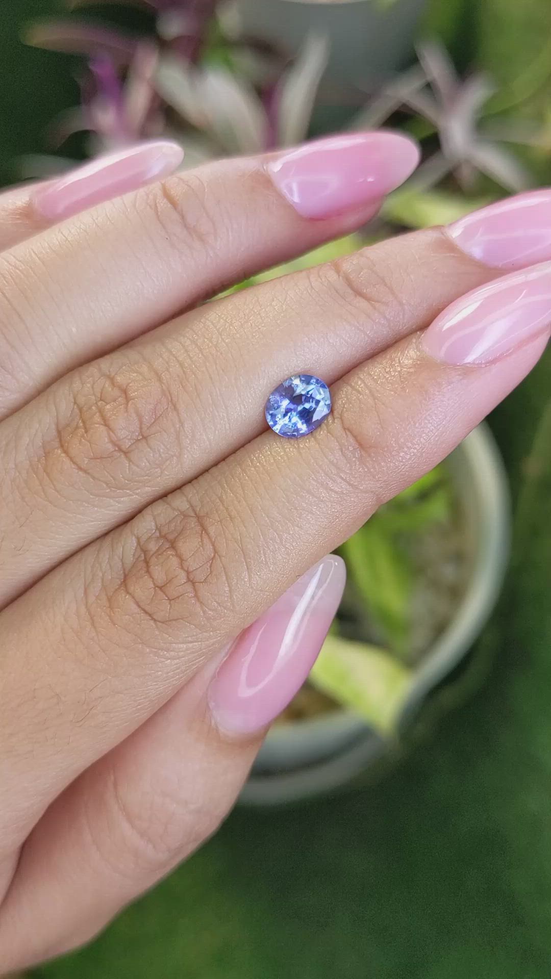 1.07 Ct. Blue Sapphire from Ceylon (Sri Lanka) Size Video