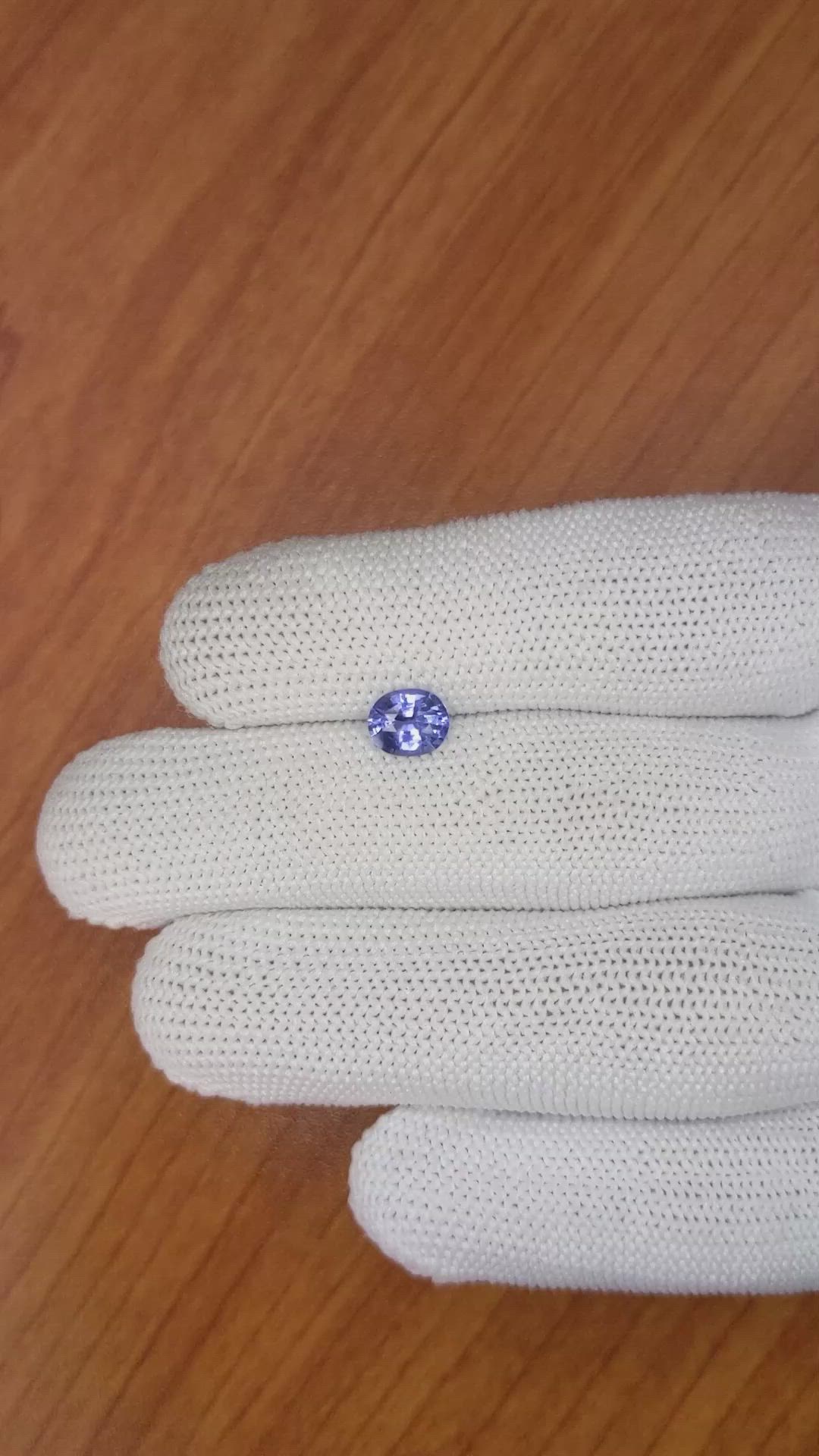 1.07 Ct. Blue Sapphire from Ceylon (Sri Lanka) Size Video