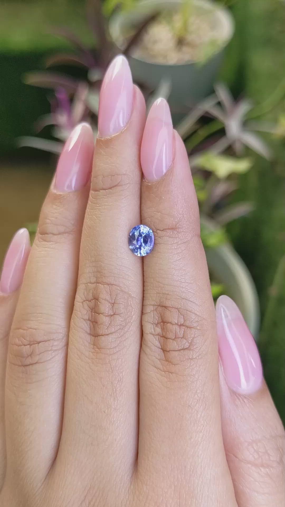 1.07 Ct. Blue Sapphire from Ceylon (Sri Lanka) Size Video
