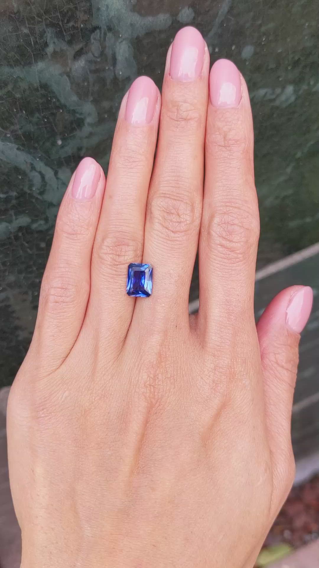 2.97 Ct. Blue Sapphire from Ceylon (Sri Lanka) Size Video