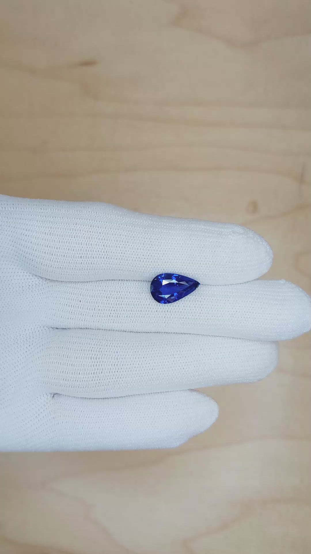 3.55 Ct. Blue Sapphire from Ceylon (Sri Lanka) Size Video