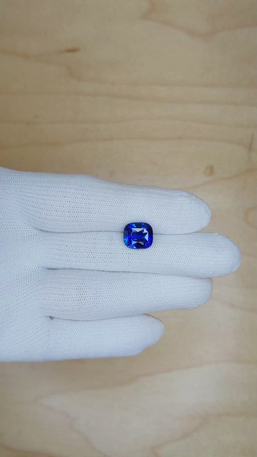 5.69 Ct. Blue Sapphire from Madagascar Size Video