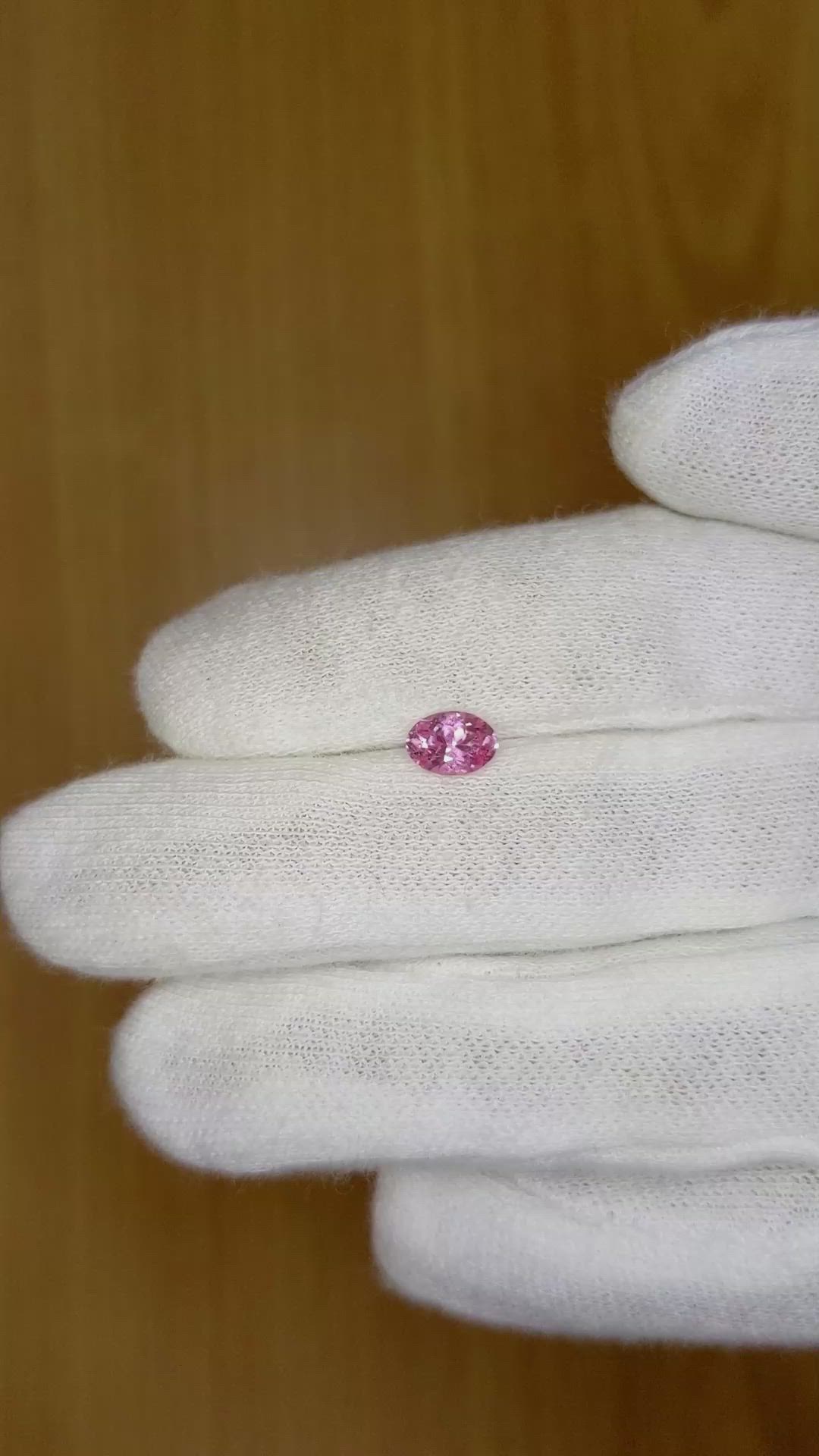 0.77 Ct. Pink Sapphire from Ceylon (Sri Lanka) Size Video