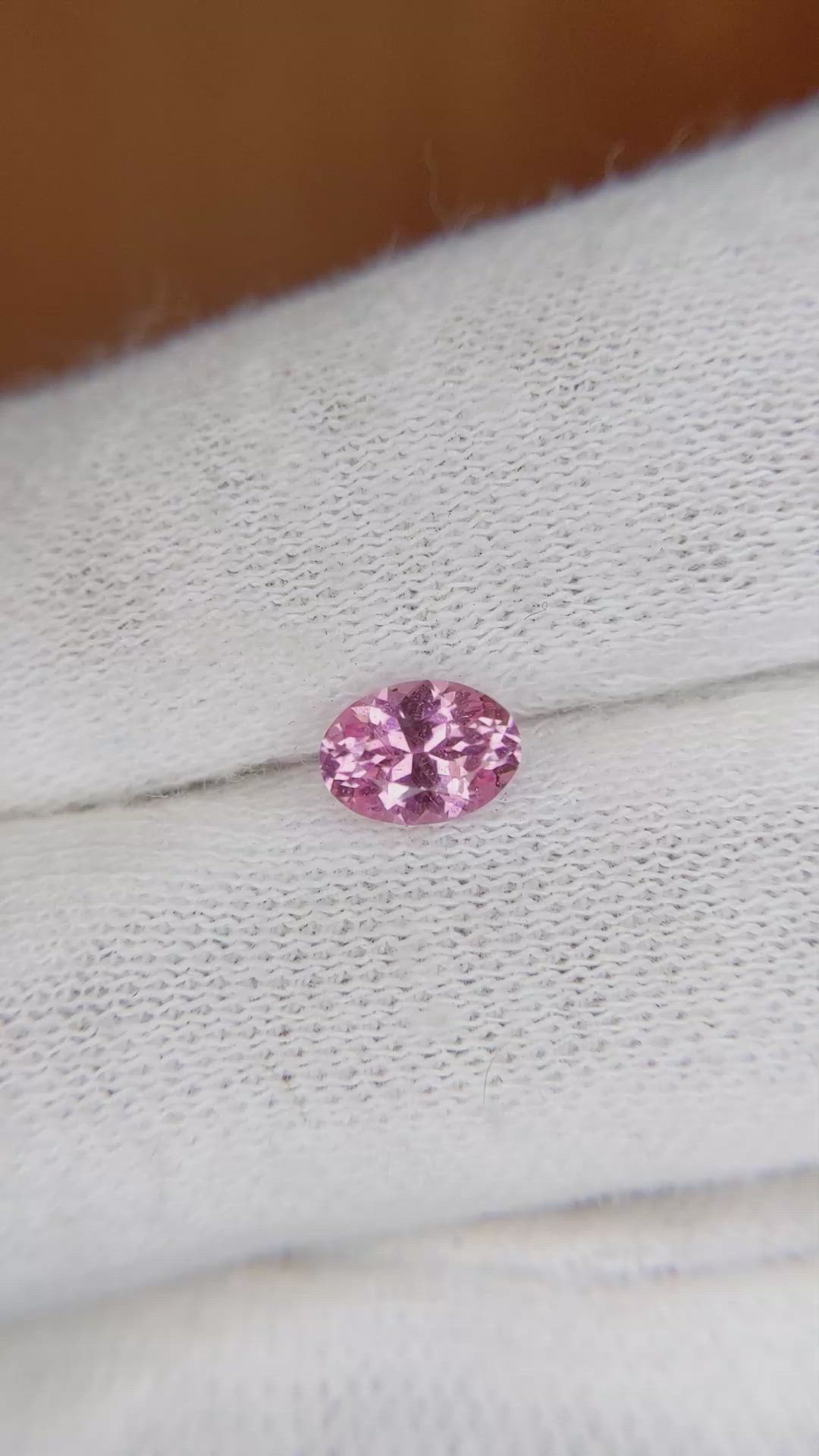 0.77 Ct. Pink Sapphire from Ceylon (Sri Lanka) Size Video