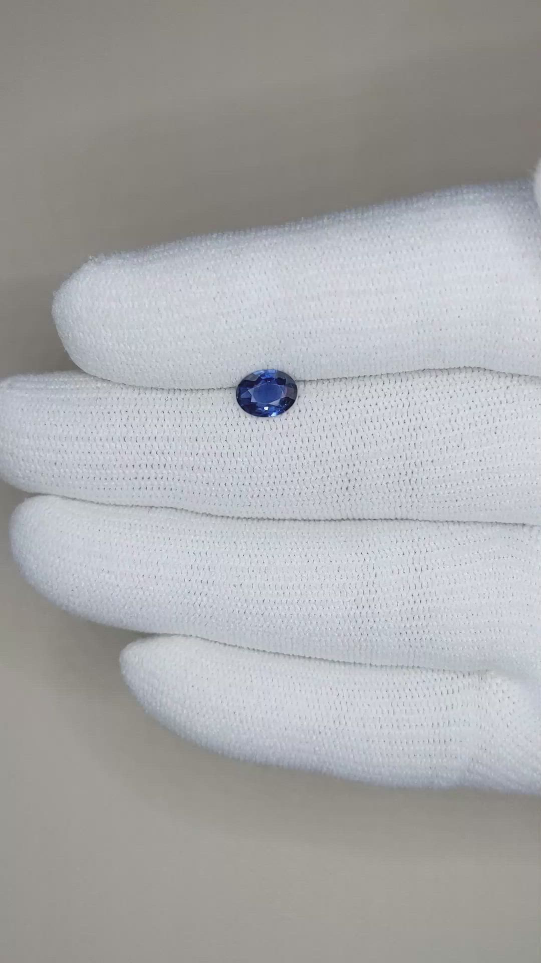 0.75 Ct. Blue Sapphire from Ceylon (Sri Lanka) Size Video