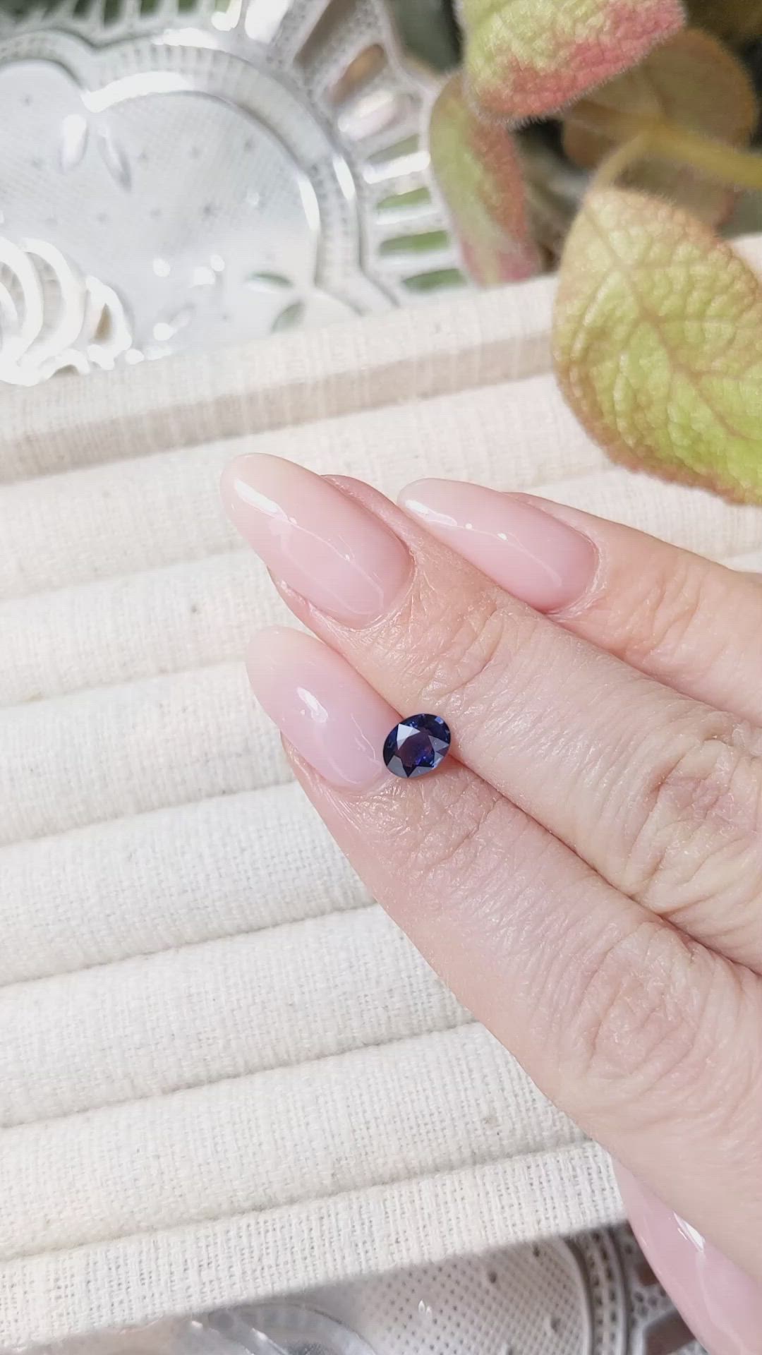 0.75 Ct. Blue Sapphire from Ceylon (Sri Lanka) Size Video