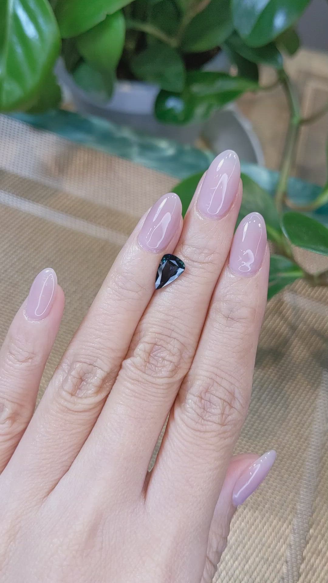 1.61 Ct. Greenish Blue Sapphire from Ceylon (Sri Lanka) Size Video