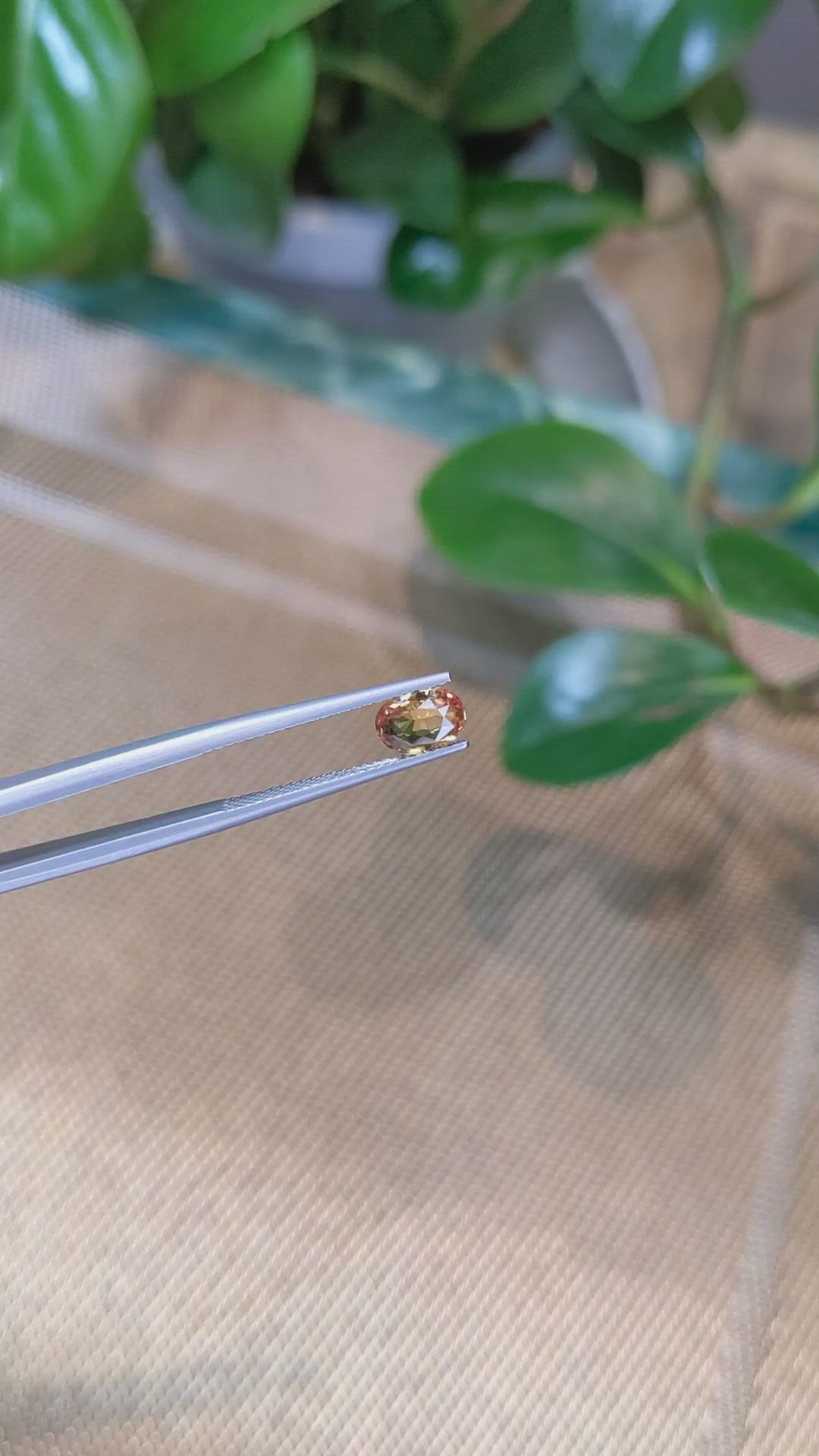 1.05 Ct. Orangish Yellow Sapphire from Ceylon (Sri Lanka) Size Video