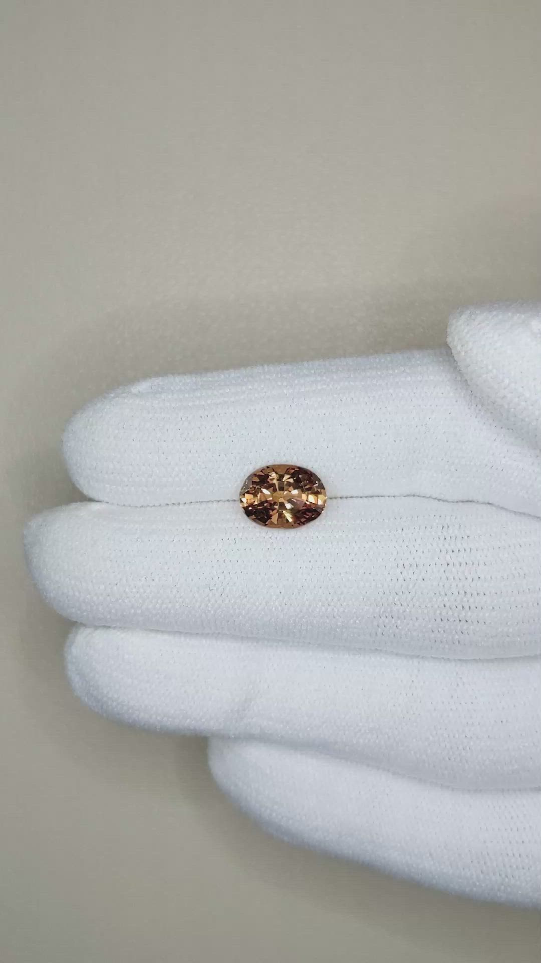 2.50 Ct. Brown Sapphire from Ceylon (Sri Lanka) Size Video