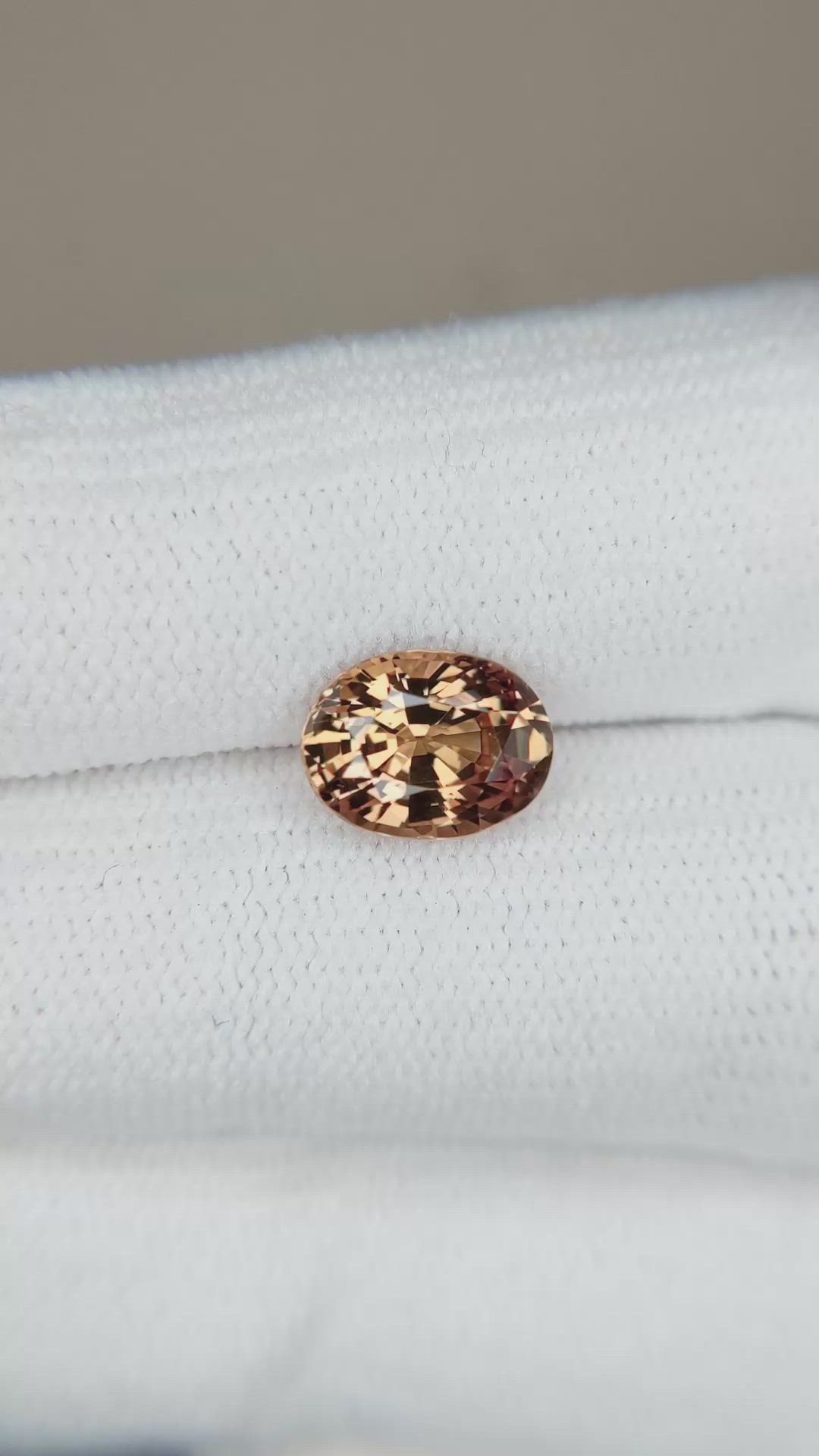 2.50 Ct. Brown Sapphire from Ceylon (Sri Lanka) Size Video