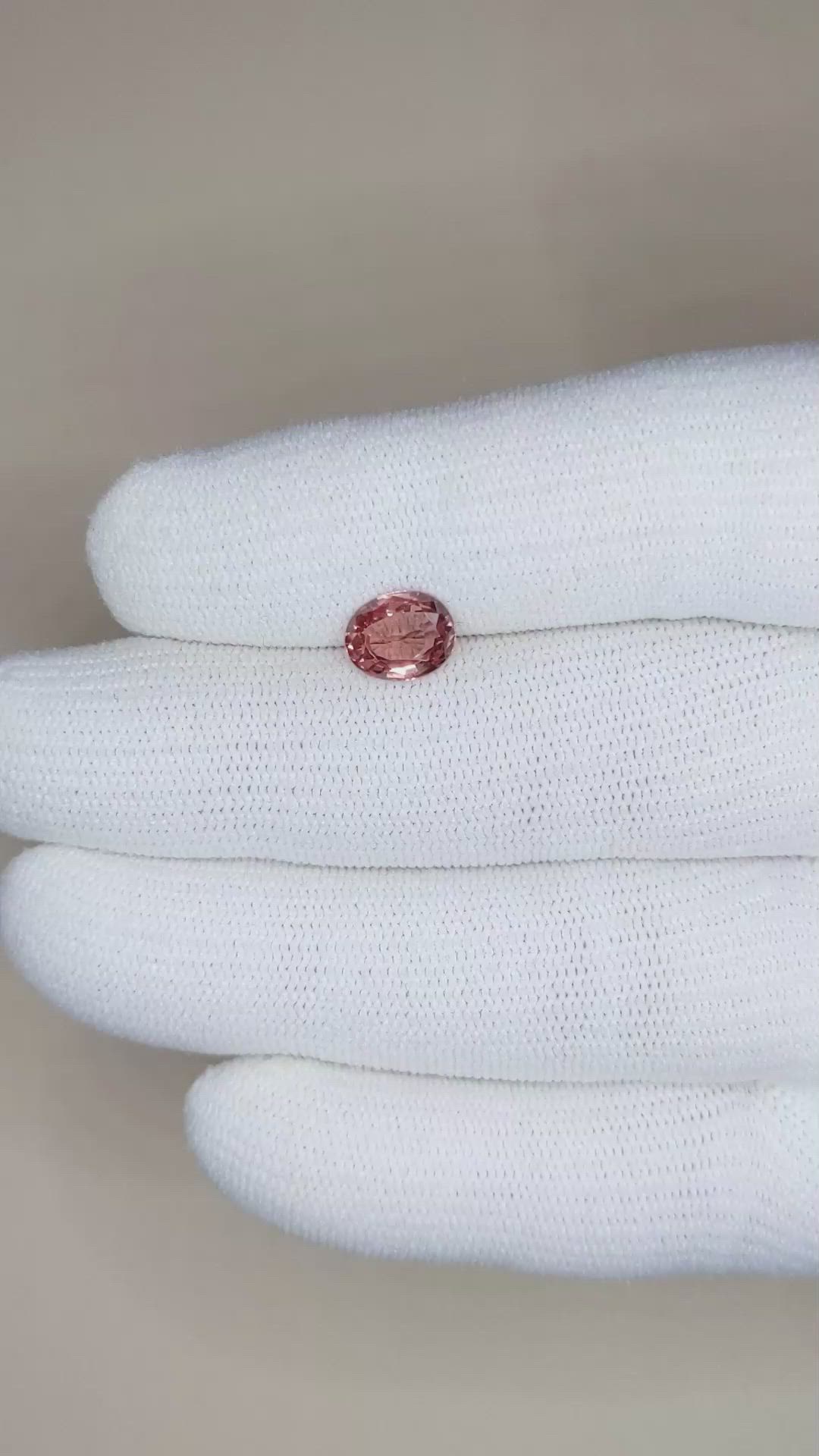 1.68 Ct. Padparadscha Sapphire from Madagascar Size Video