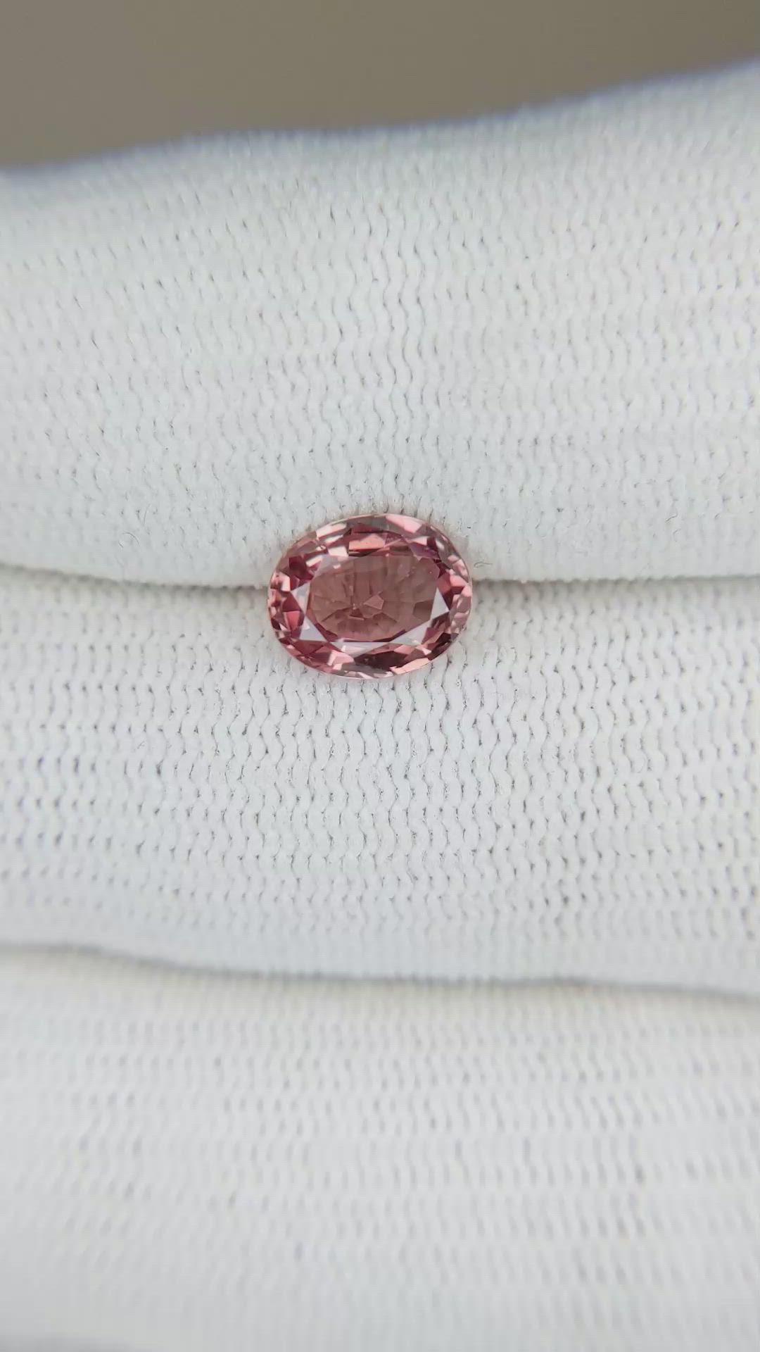 1.68 Ct. Padparadscha Sapphire from Madagascar Size Video