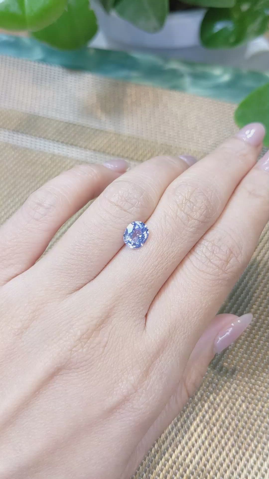 1.56 Ct. Blue Sapphire from Ceylon (Sri Lanka) Size Video