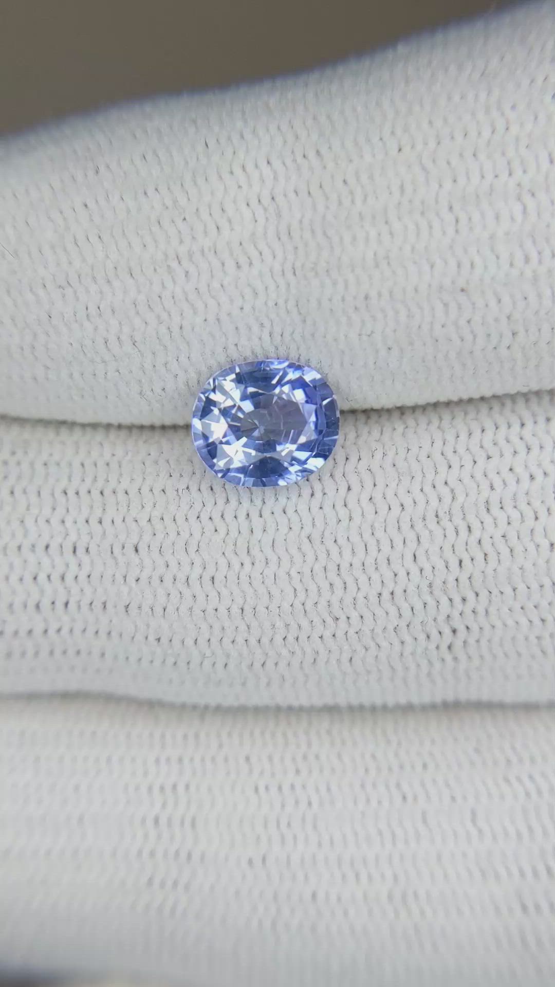 1.56 Ct. Blue Sapphire from Ceylon (Sri Lanka) Size Video