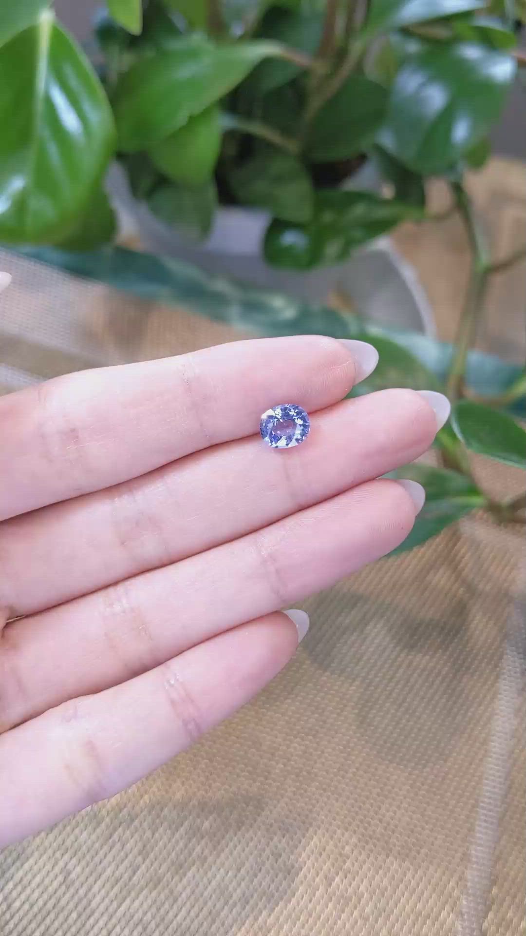 1.56 Ct. Blue Sapphire from Ceylon (Sri Lanka) Size Video