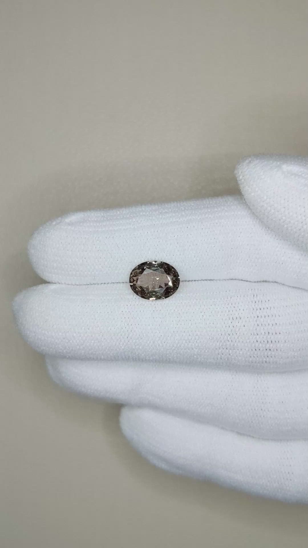 2.01 Ct. Brown Sapphire from Ceylon (Sri Lanka) Size Video