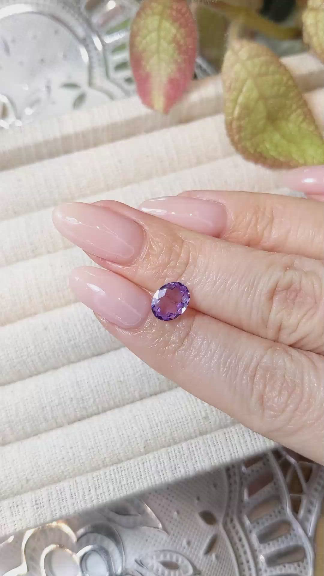 1.42 Ct. Purple Sapphire from Ceylon (Sri Lanka) Size Video