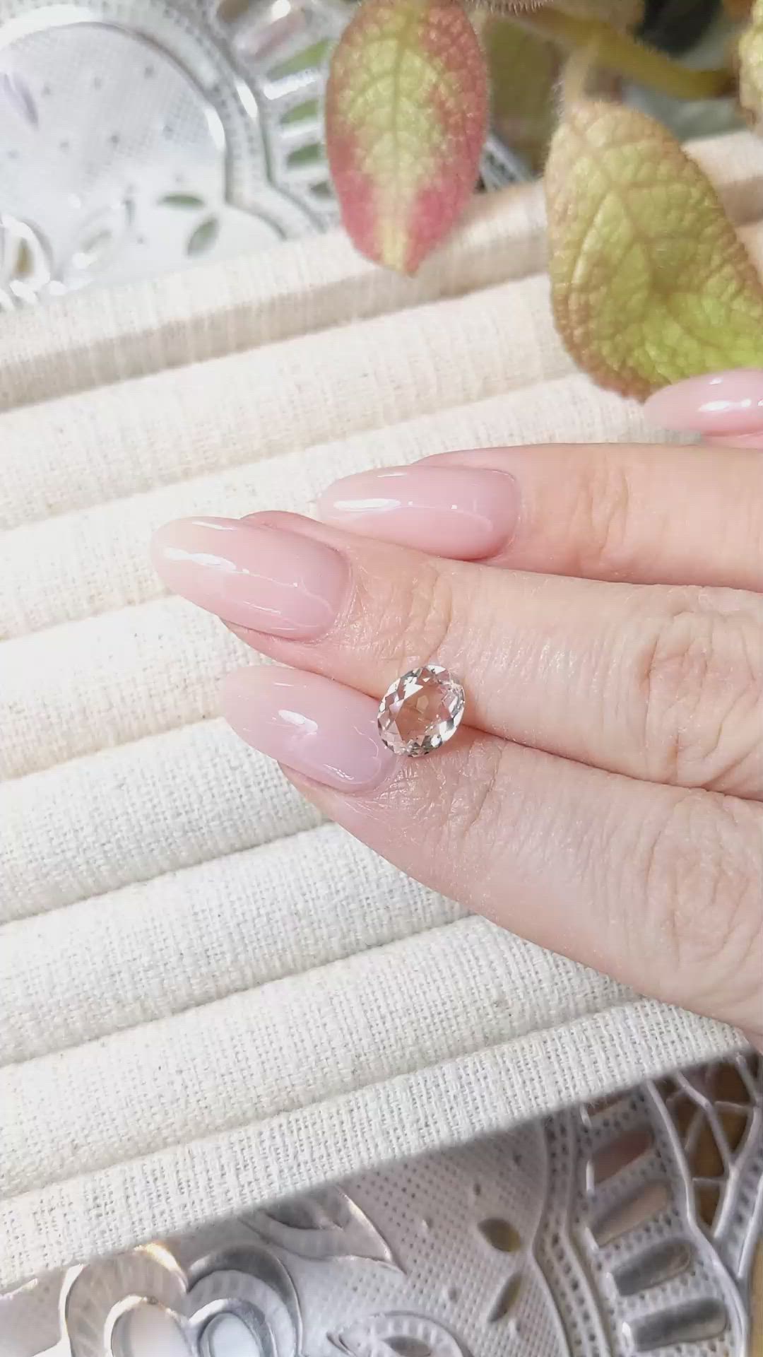 1.70 Ct. Peach Sapphire from Ceylon (Sri Lanka) Size Video