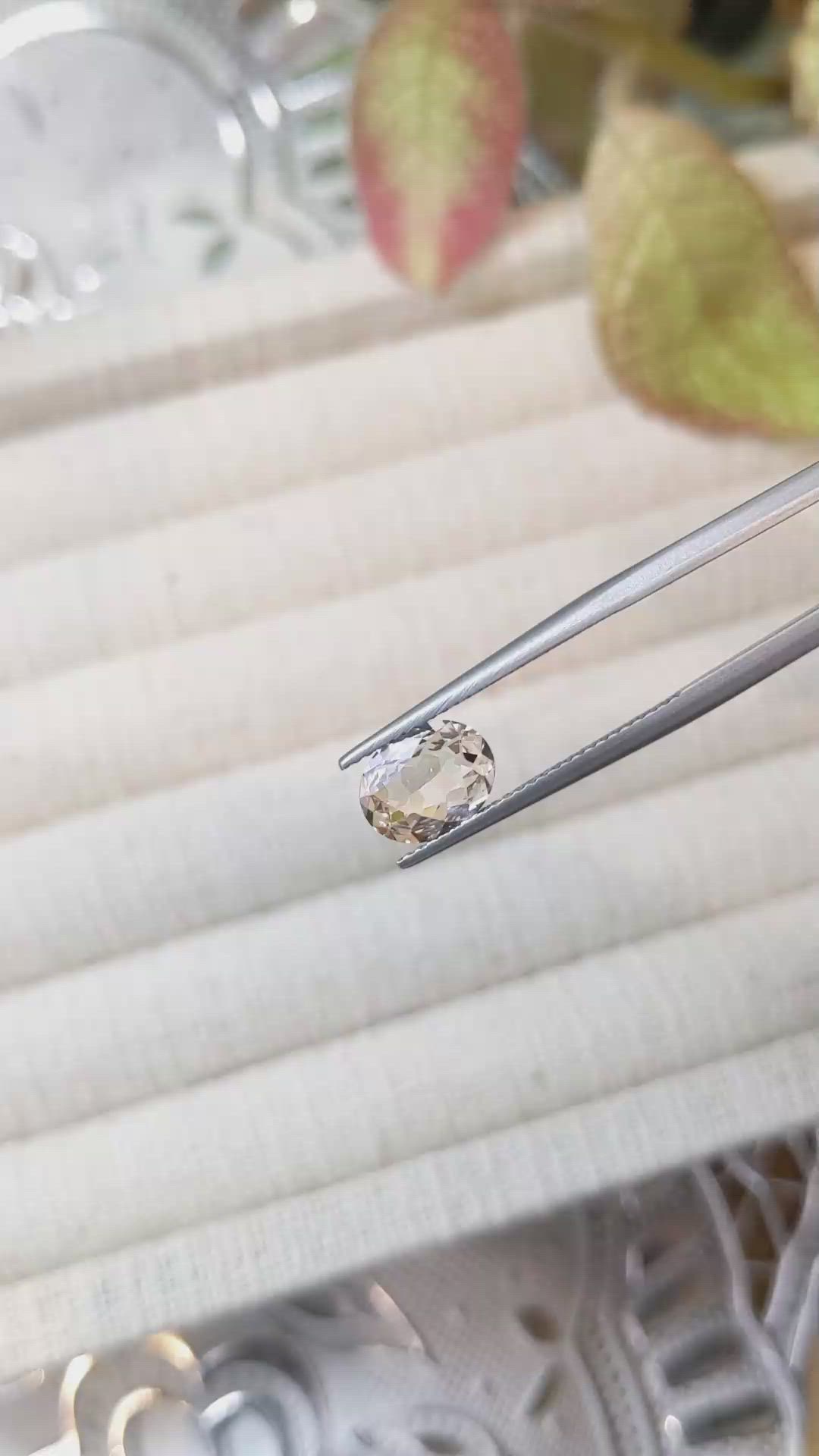 1.70 Ct. Peach Sapphire from Ceylon (Sri Lanka) Size Video