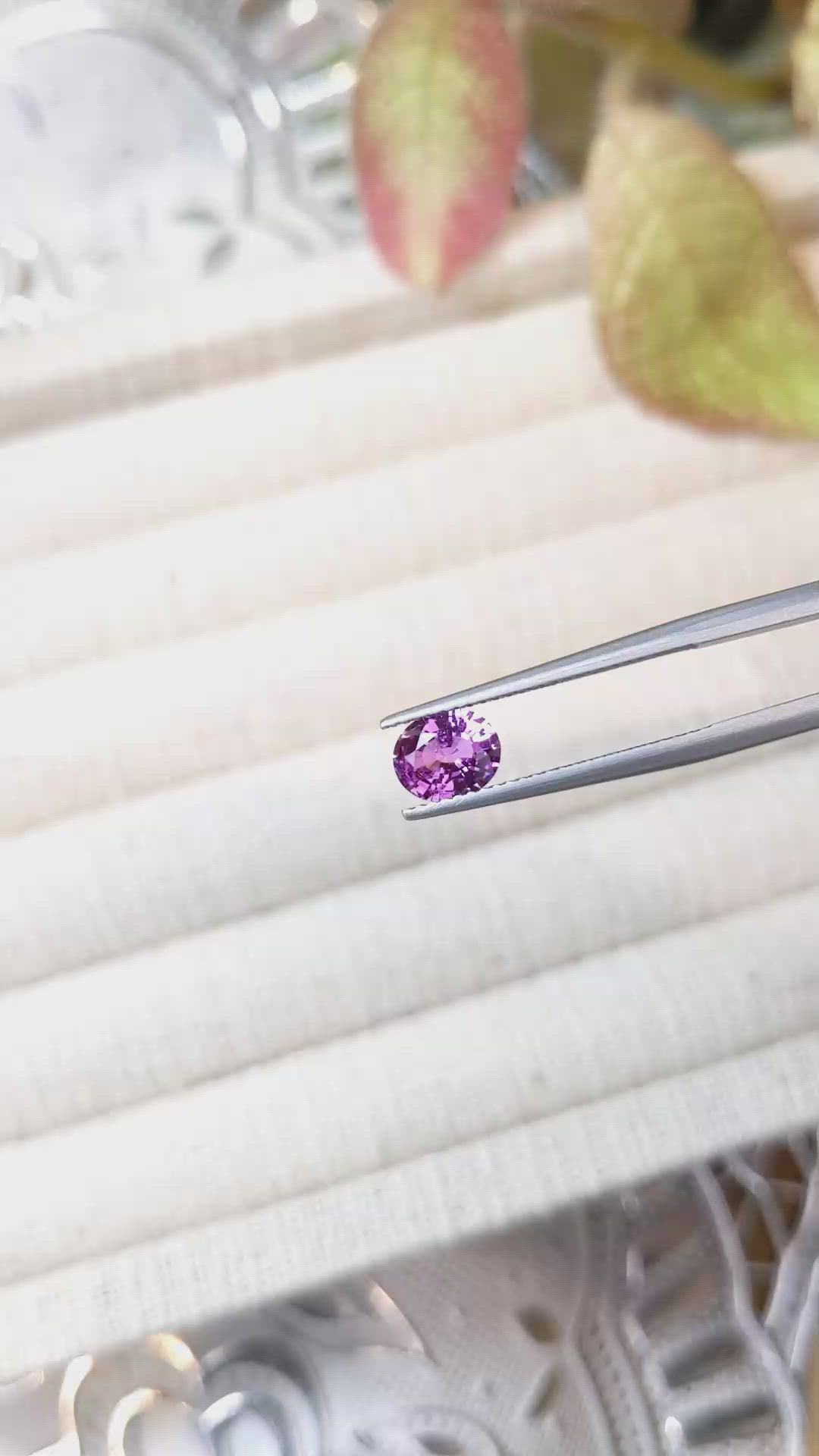 0.98 Ct. Pink Sapphire from Ceylon (Sri Lanka) Size Video