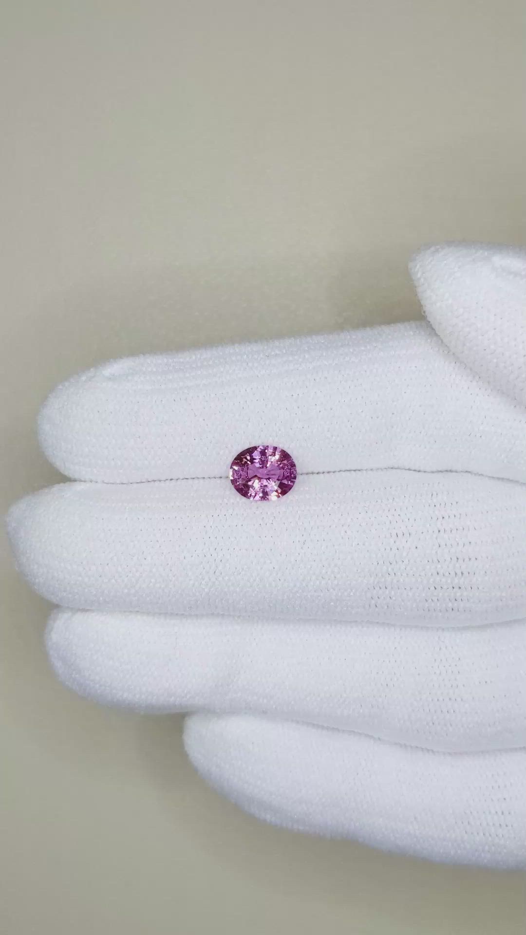 0.98 Ct. Pink Sapphire from Ceylon (Sri Lanka) Size Video