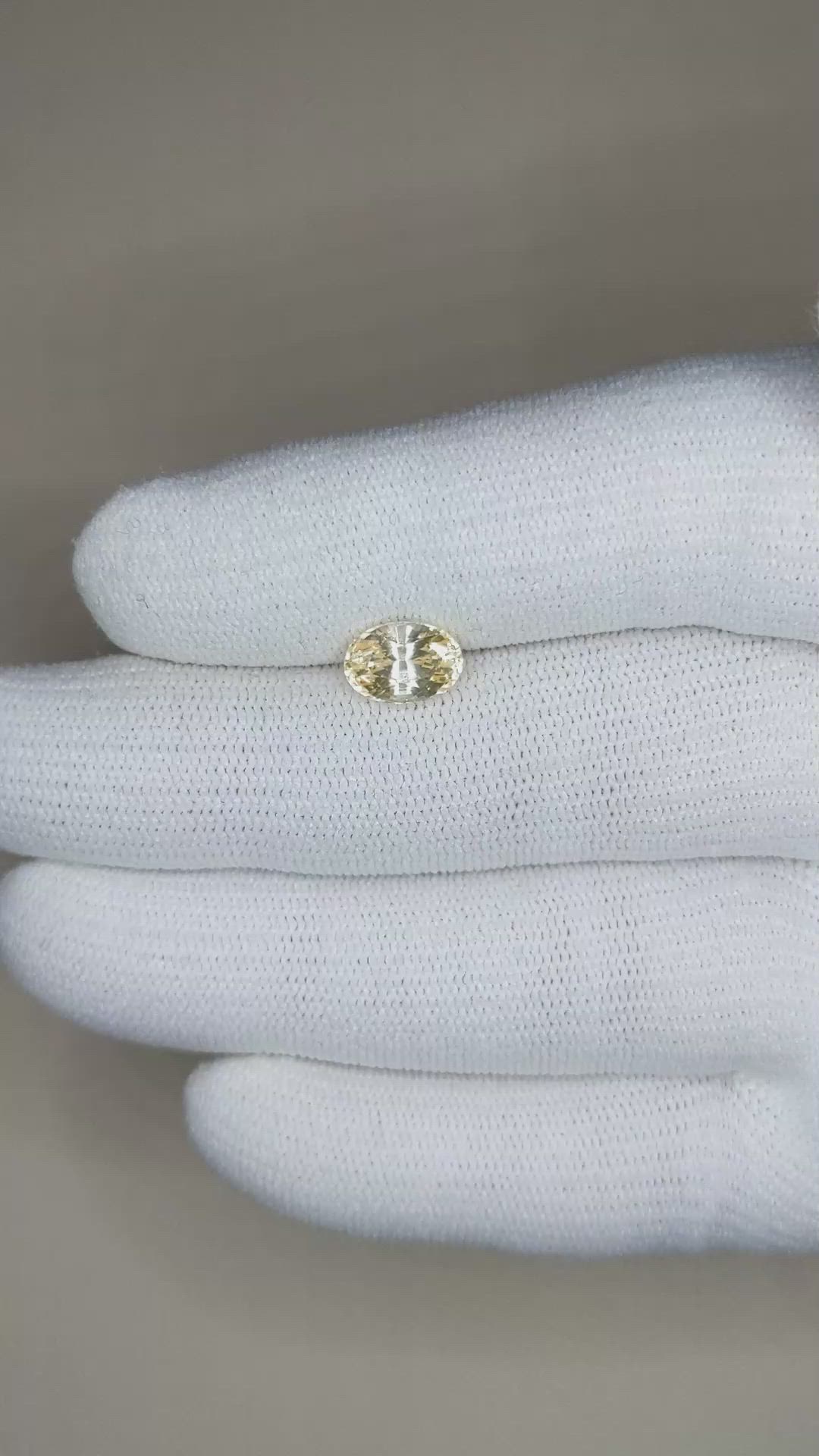 2.20 Ct. Yellow Sapphire from Ceylon (Sri Lanka) Size Video