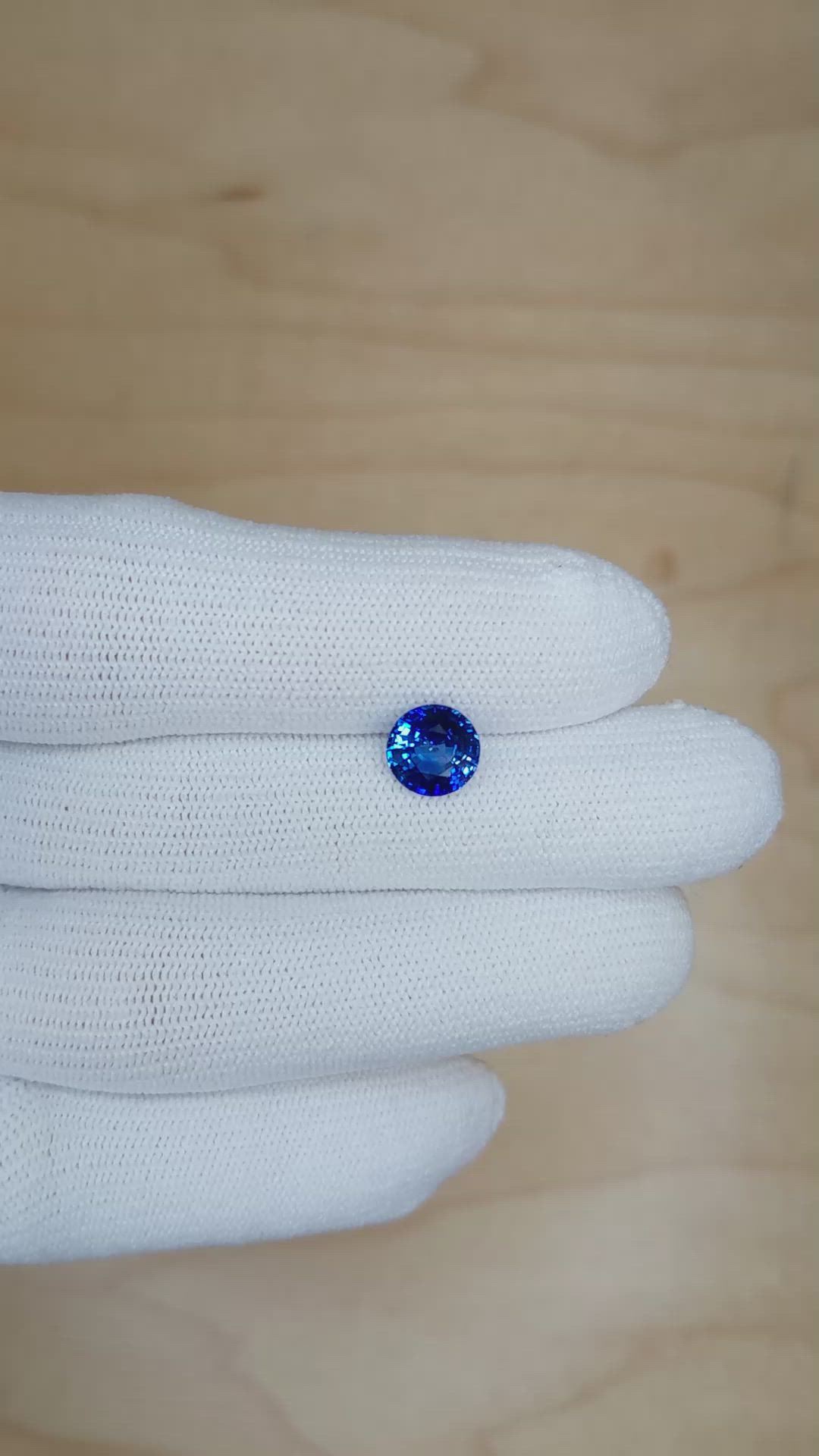 2.08 Ct. Blue Sapphire from Ceylon (Sri Lanka) Size Video