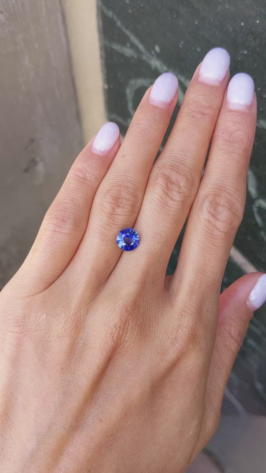 2.08 Ct. Blue Sapphire from Ceylon (Sri Lanka) Size Video