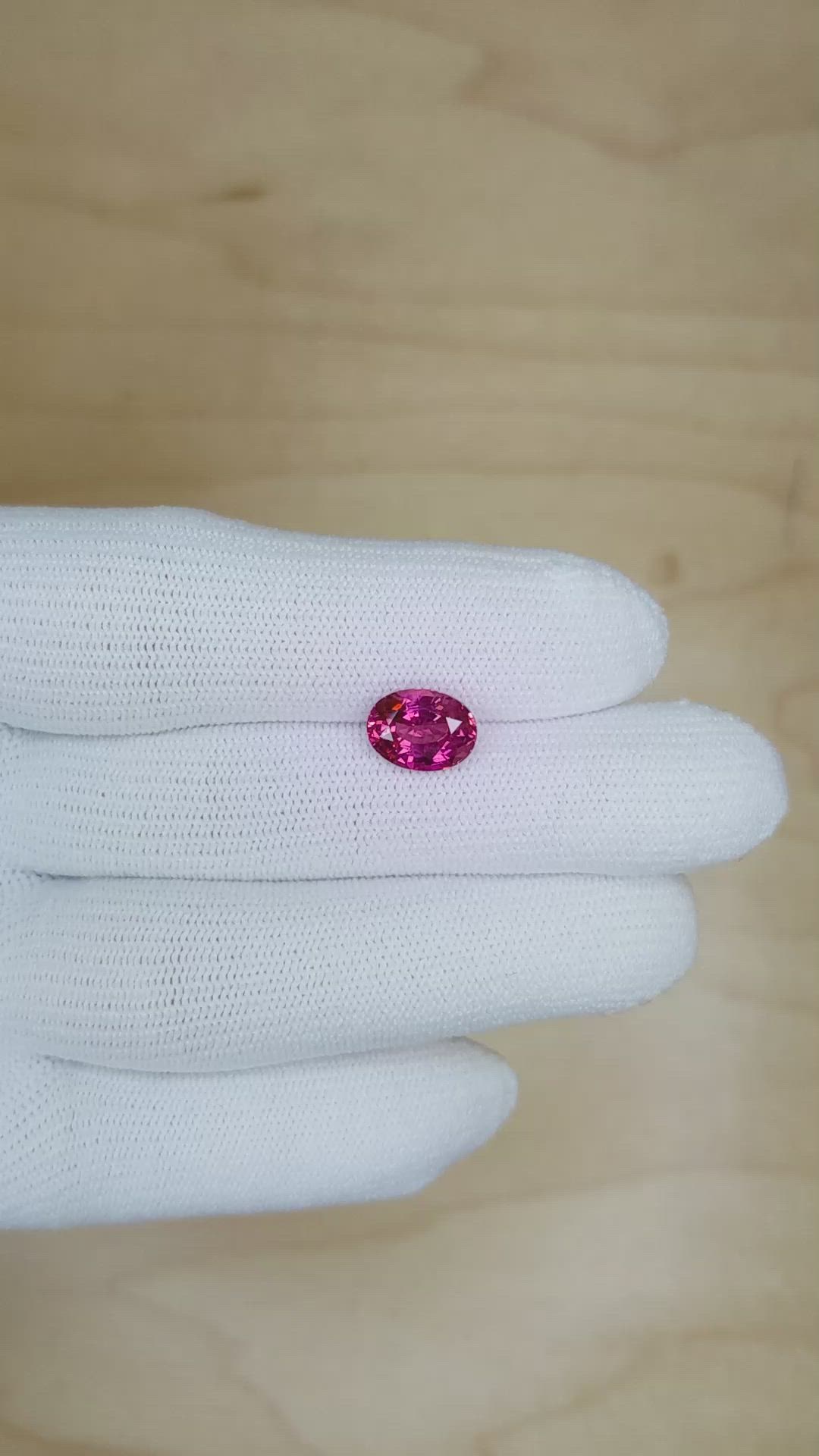 2.99 Ct. Pink Sapphire from Ceylon (Sri Lanka) Size Video