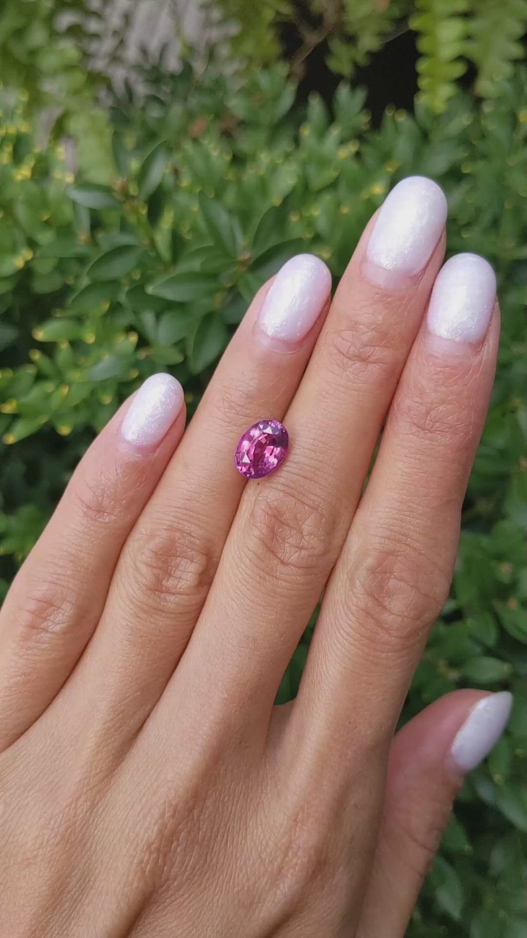 2.99 Ct. Pink Sapphire from Ceylon (Sri Lanka) Size Video