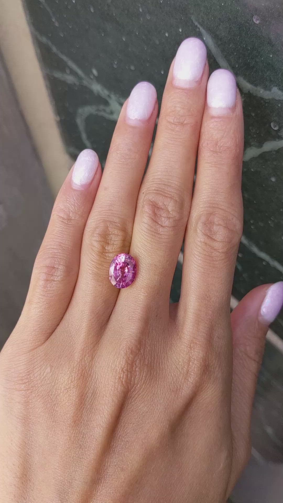 4.11 Ct. Pink Sapphire from Madagascar Size Video