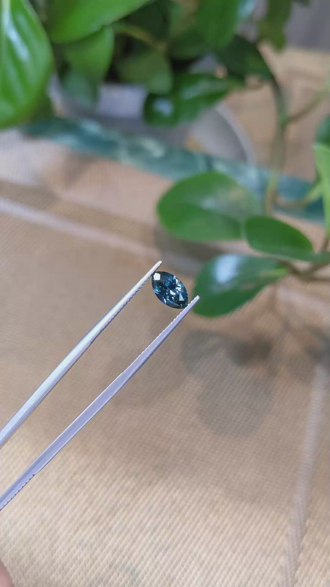 1.23 Ct. Greenish Blue Sapphire from Montana Size Video